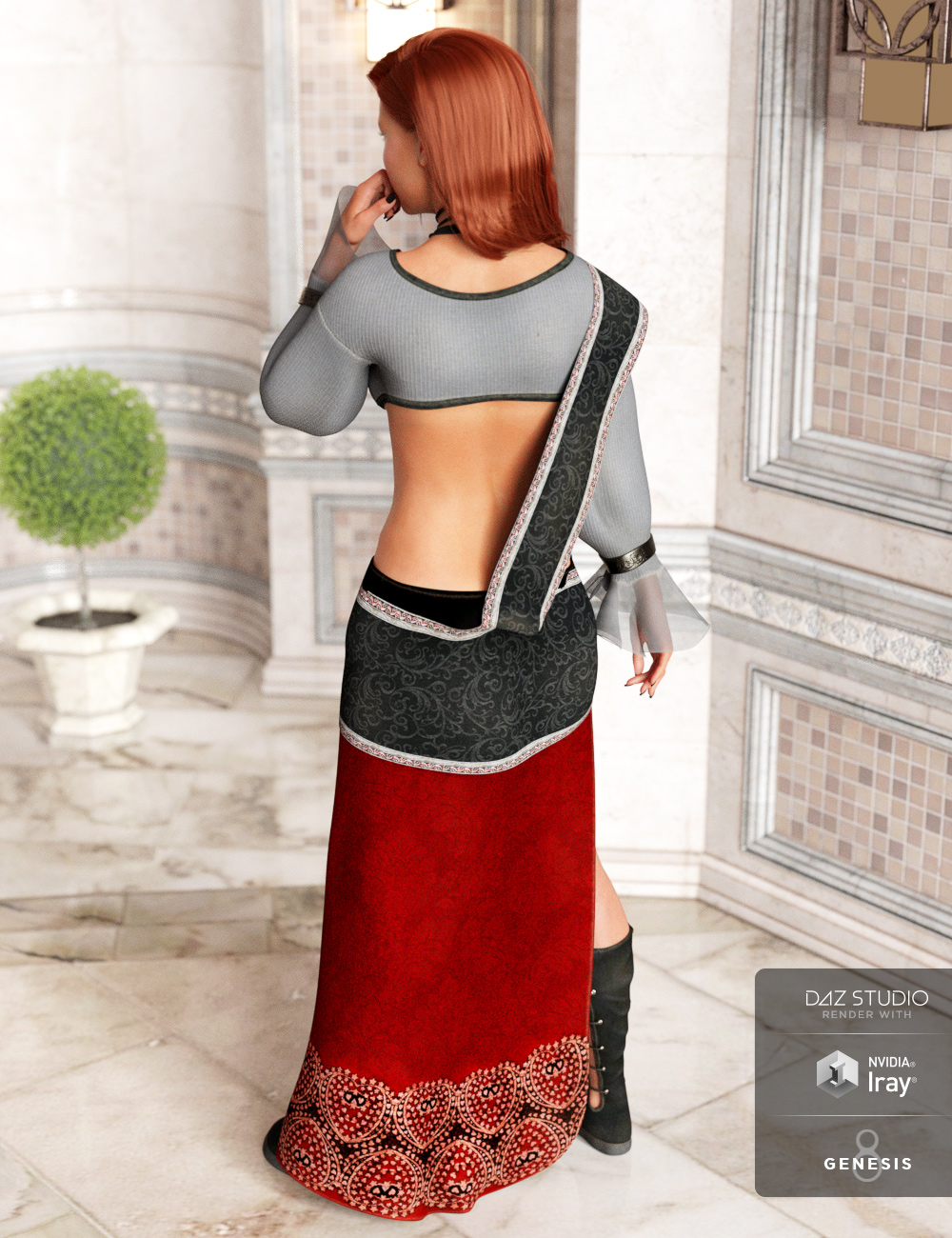 dForce Shanara Outfit for Genesis 8 Females by: ArienPoisenedLily, 3D Models by Daz 3D