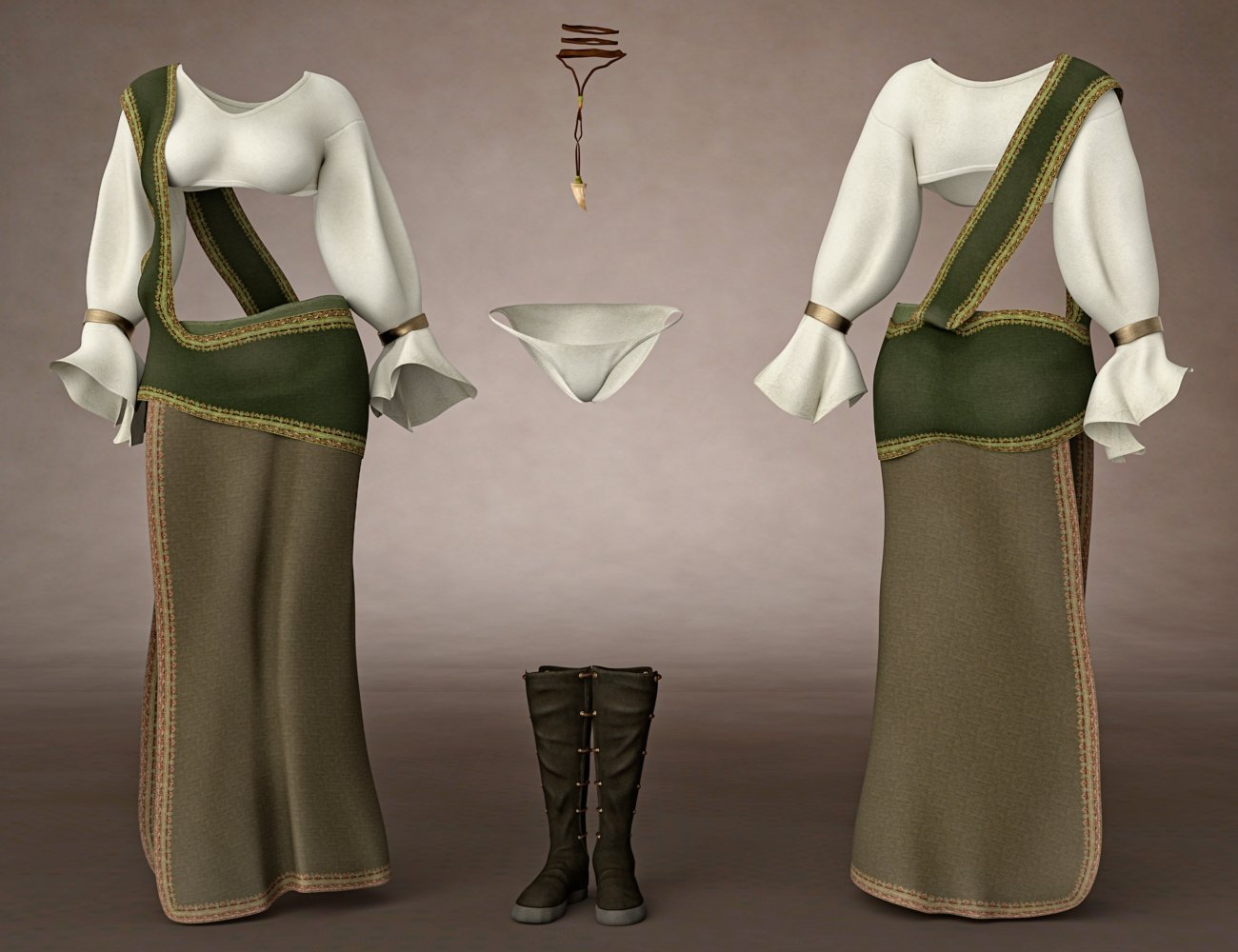 dForce Shanara Outfit for Genesis 8 Females by: ArienPoisenedLily, 3D Models by Daz 3D