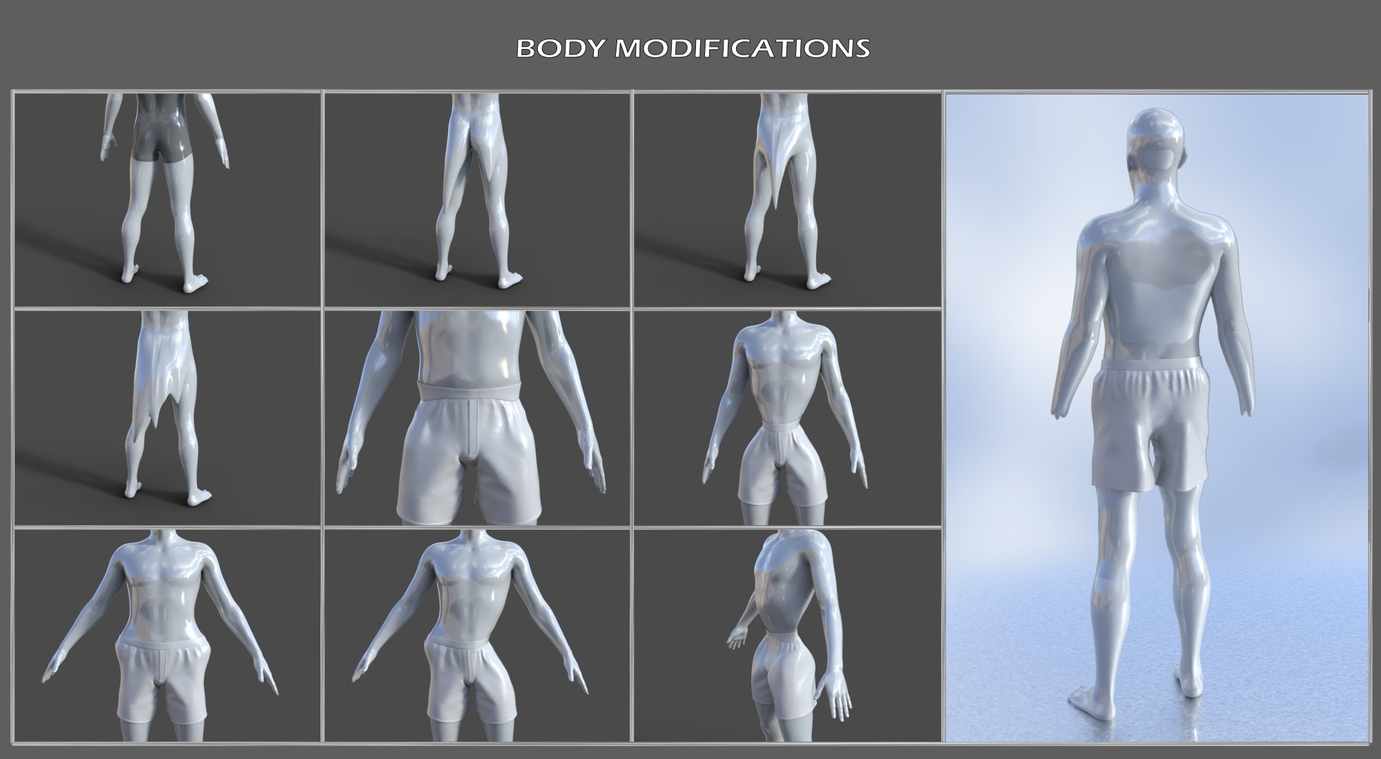 Shapeless Morphs for Genesis 8 Male by: JWolf, 3D Models by Daz 3D