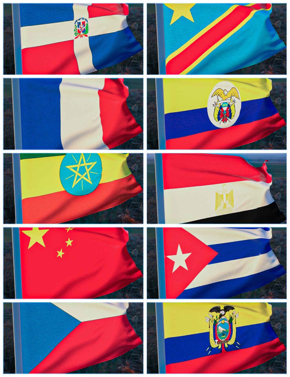 dForce Flags Of The World Collection by: Serum, 3D Models by Daz 3D