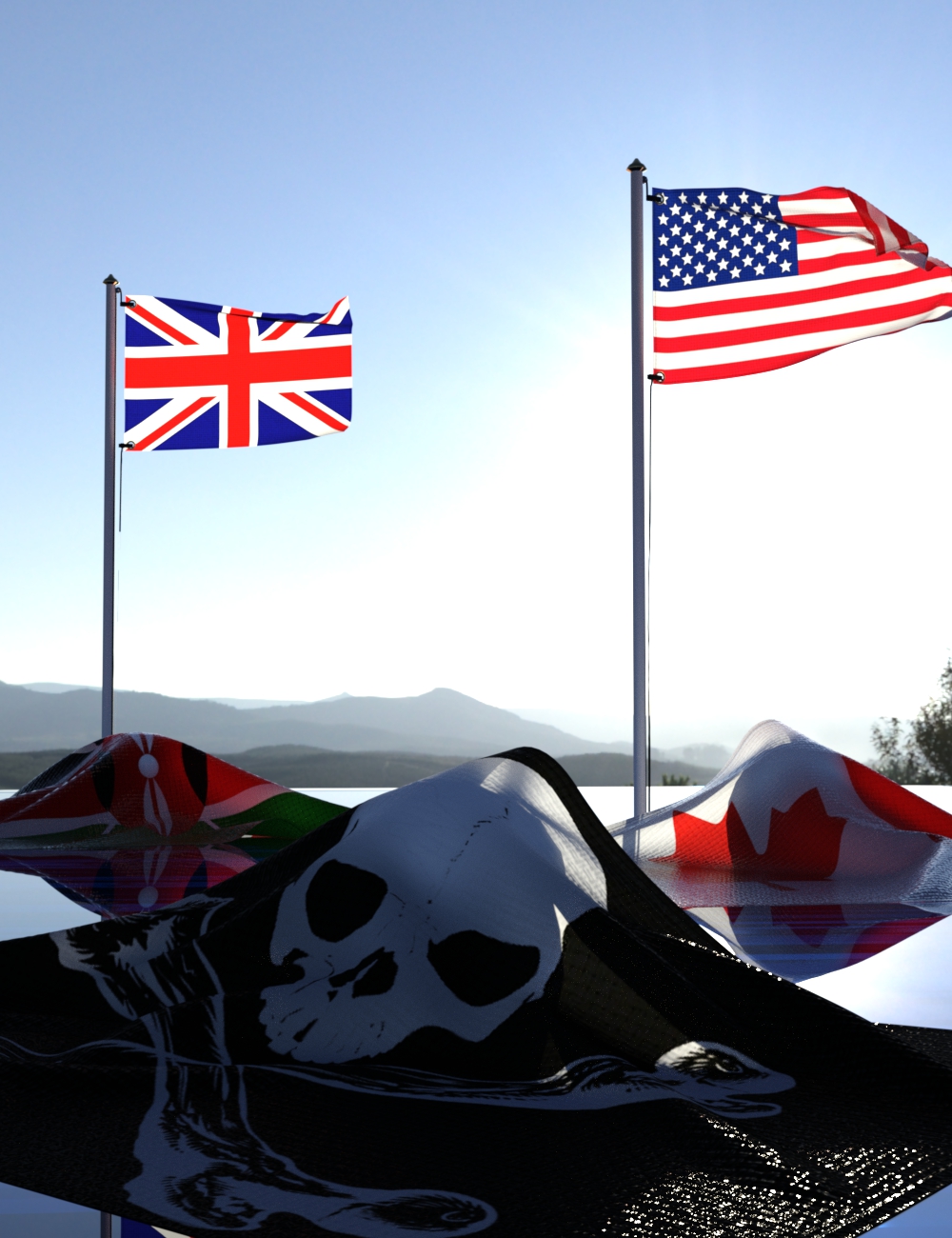 dForce Flags Of The World Collection by: Serum, 3D Models by Daz 3D