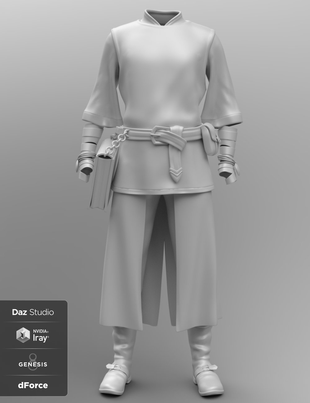 dForce Cleric Outfit for Genesis 8 Male(s) by: MadaMoonscape GraphicsSade, 3D Models by Daz 3D