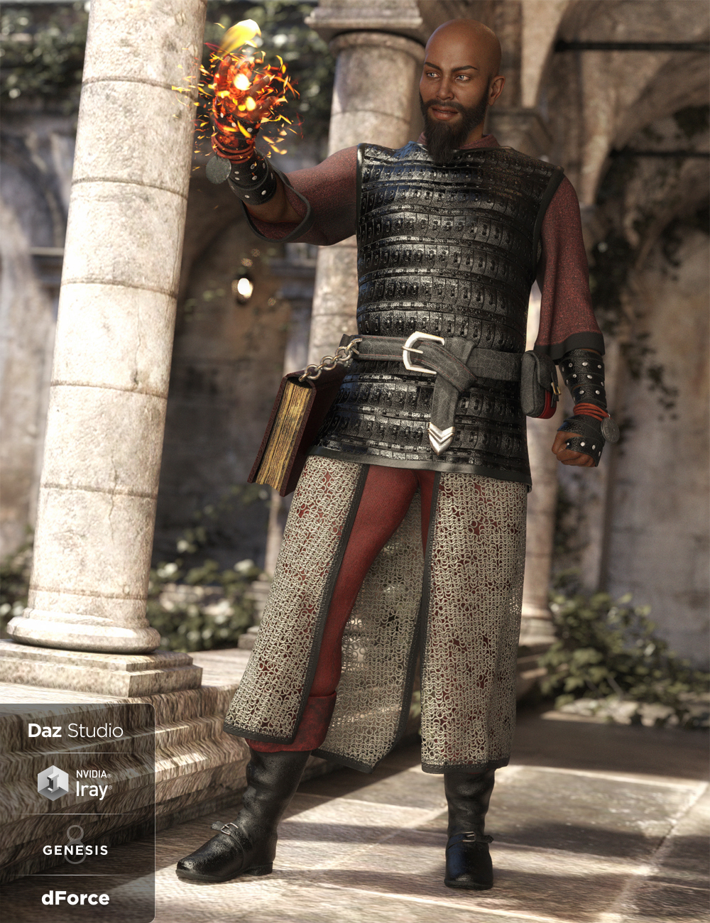 dForce Cleric Outfit for Genesis 8 Male(s)
