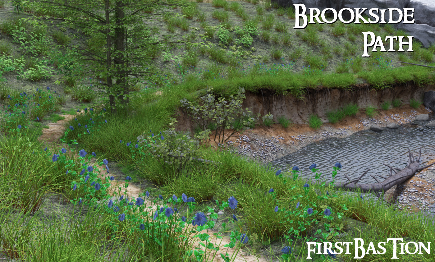 1stB Brookside Path by: FirstBastion, 3D Models by Daz 3D