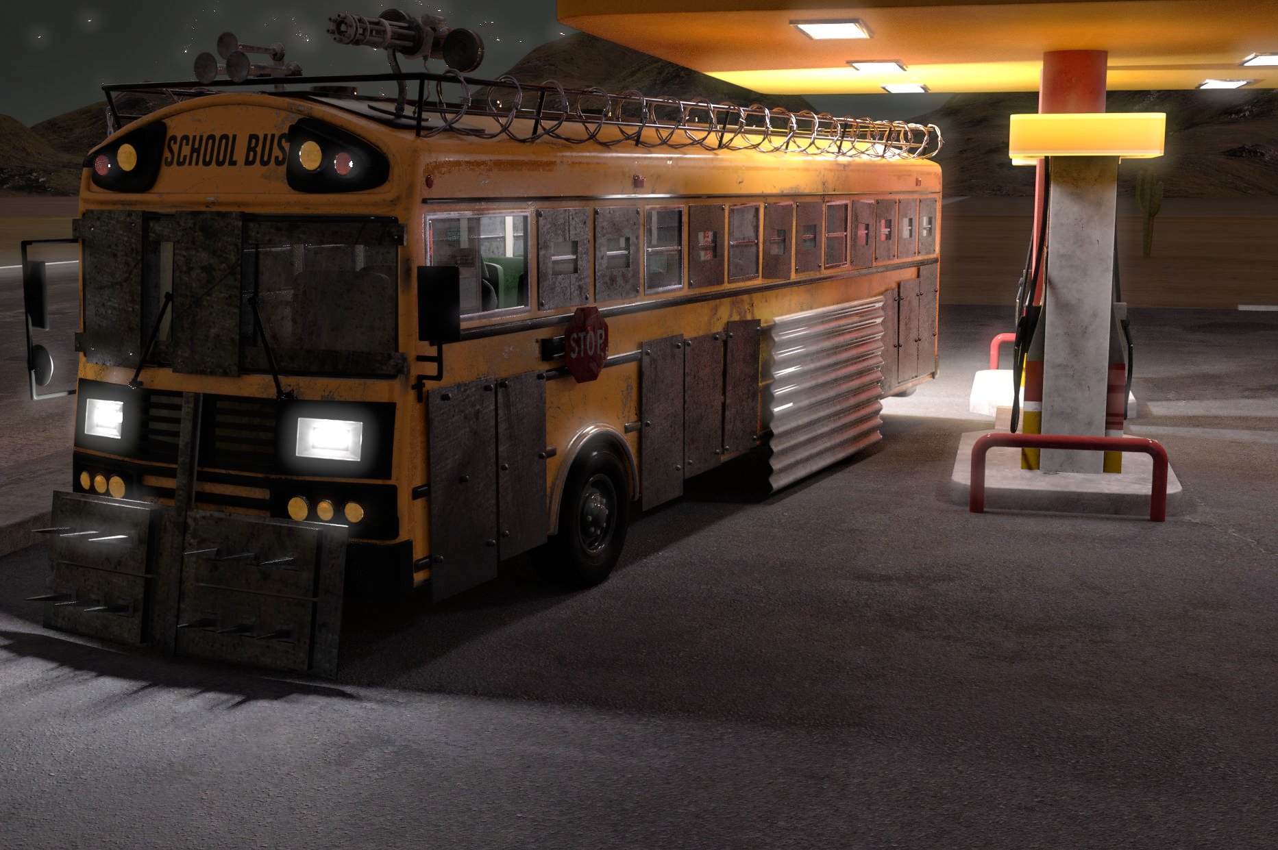FG Zombie Bus Daz 3D