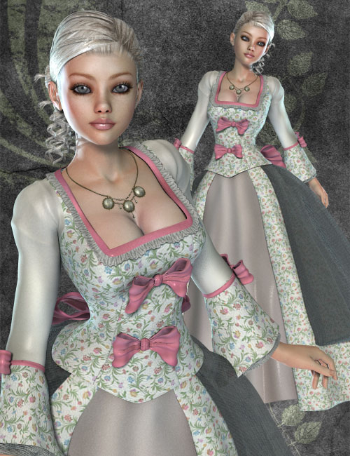 Marie Antoinette Gown A3 by: Ryverthorn, 3D Models by Daz 3D