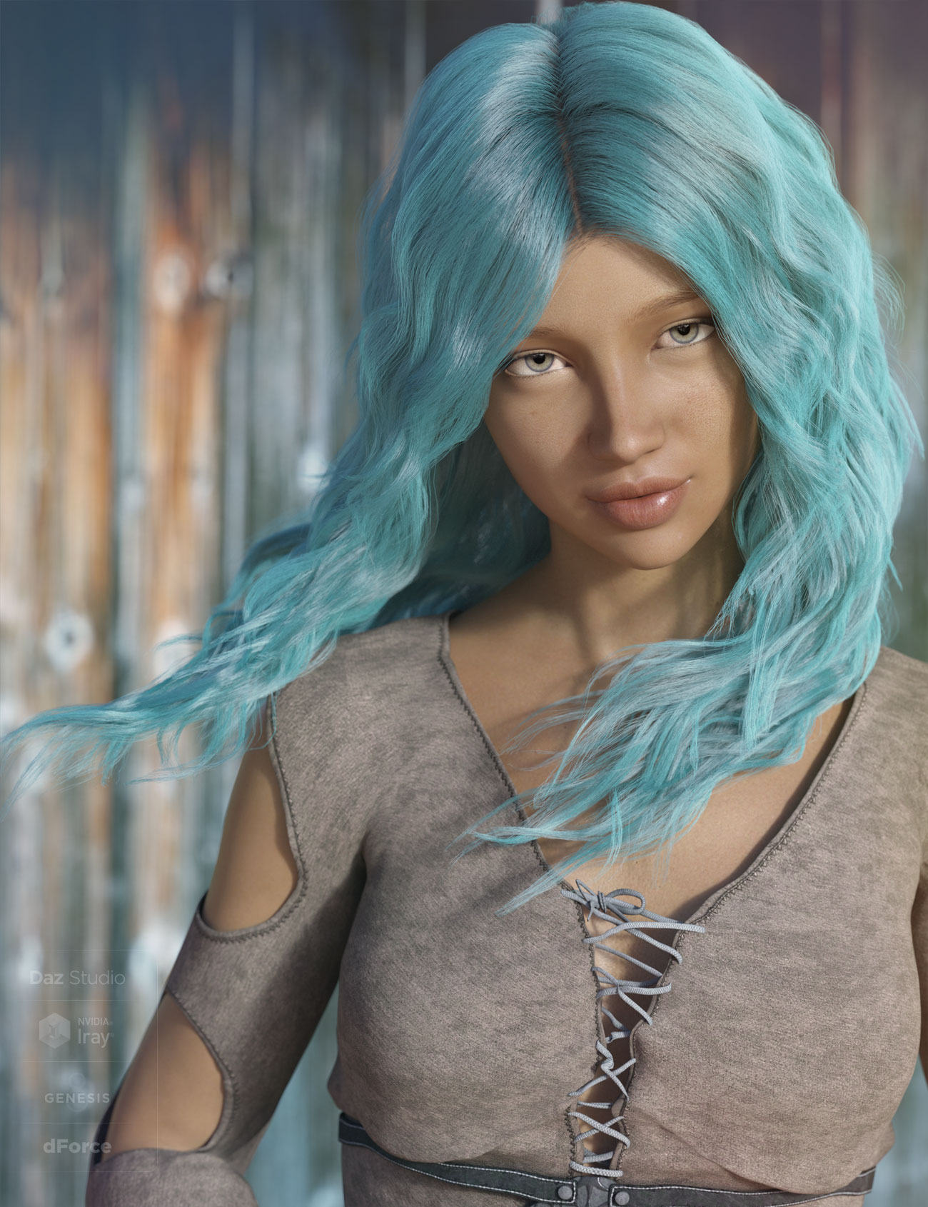 dForce Ezra Hair for Genesis 8 by: AprilYSH, 3D Models by Daz 3D
