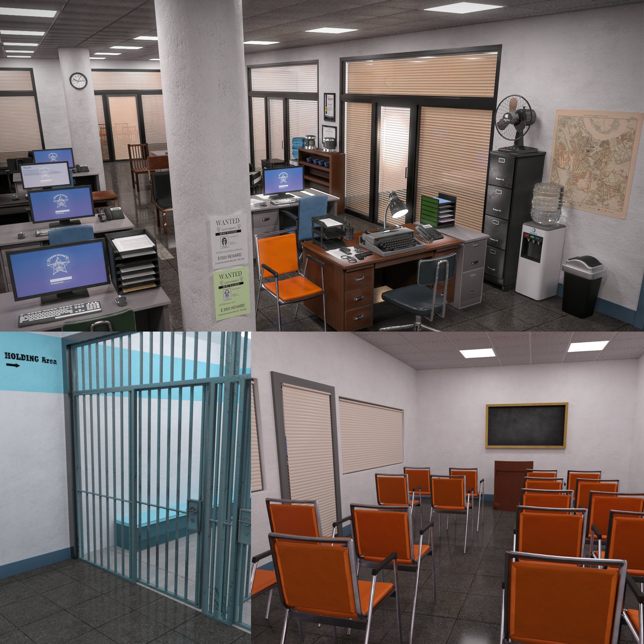 FG Police Station FG Police Station by: Fugazi1968Ironman, 3D Models by Daz 3D