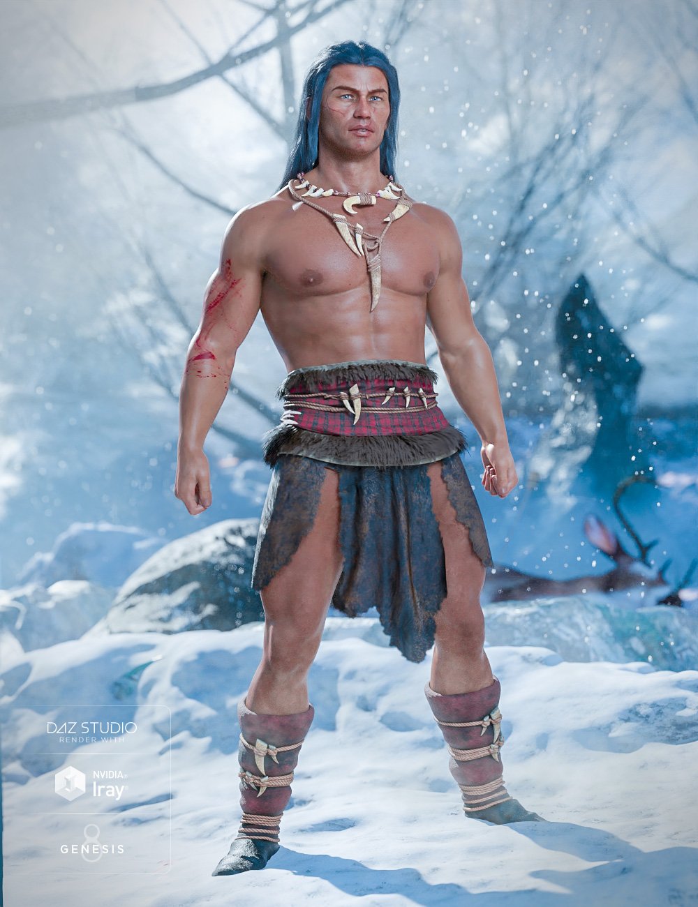 dForce Cimmerian Outfit for Genesis 8 Male(s) by: MadaMoonscape GraphicsSade, 3D Models by Daz 3D