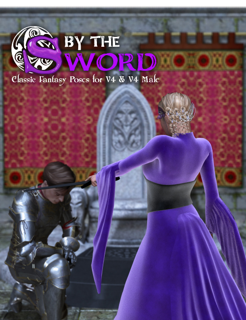 By The Sword: Fantasy Poses for V4 and V4 Male By The Sword: Fantasy Poses for V4 and V4 Male by: Skyewolf, 3D Models by Daz 3D