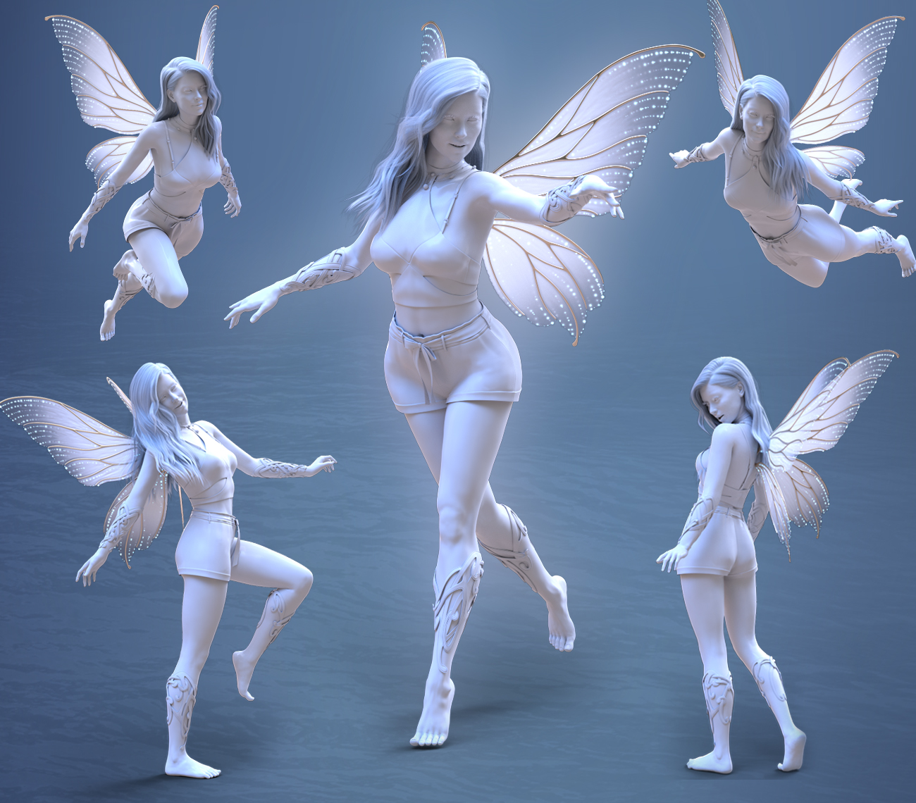 iV Fairy Magic Poses for Genesis 8 Female(s) by: i3D_LotusValery3D, 3D Models by Daz 3D