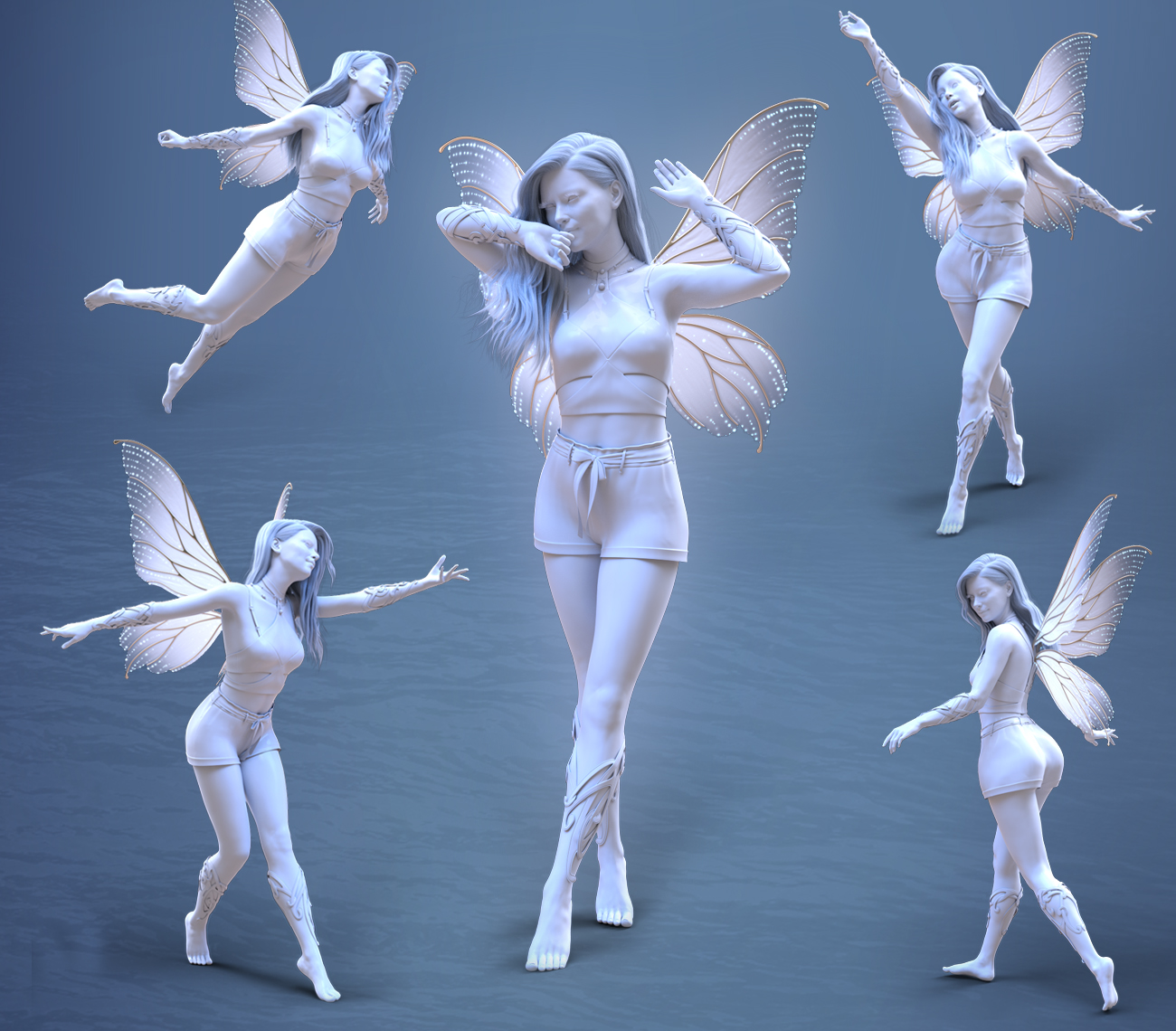 iV Fairy Magic Poses for Genesis 8 Female(s) by: i3D_LotusValery3D, 3D Models by Daz 3D