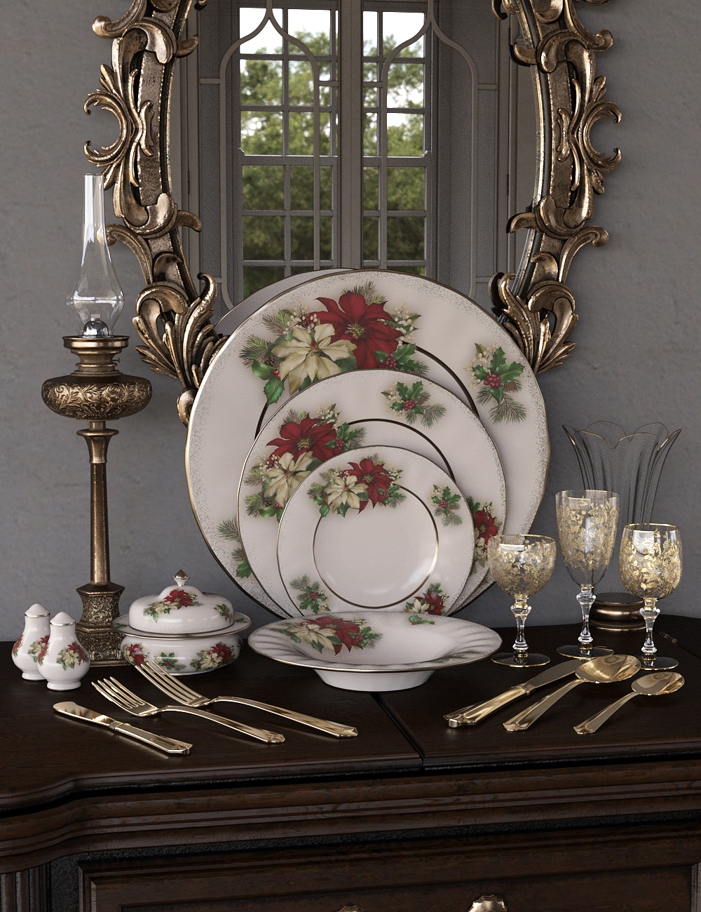Patterns Vintage China 1 Iray by: LaurieS, 3D Models by Daz 3D