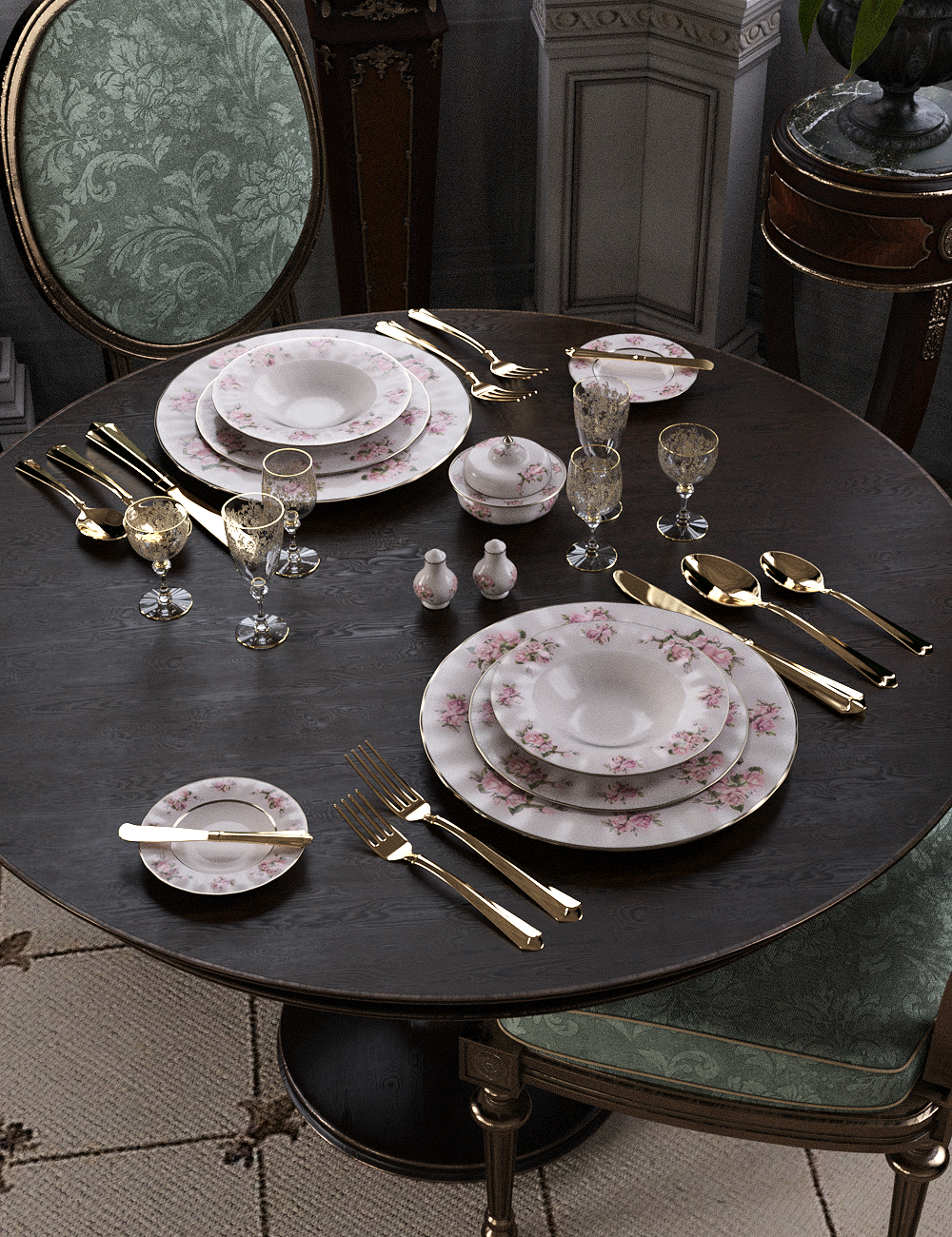 Patterns Vintage China 1 Iray by: LaurieS, 3D Models by Daz 3D
