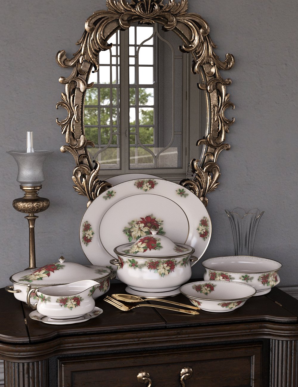 Patterns Vintage China 2 Iray by: LaurieS, 3D Models by Daz 3D