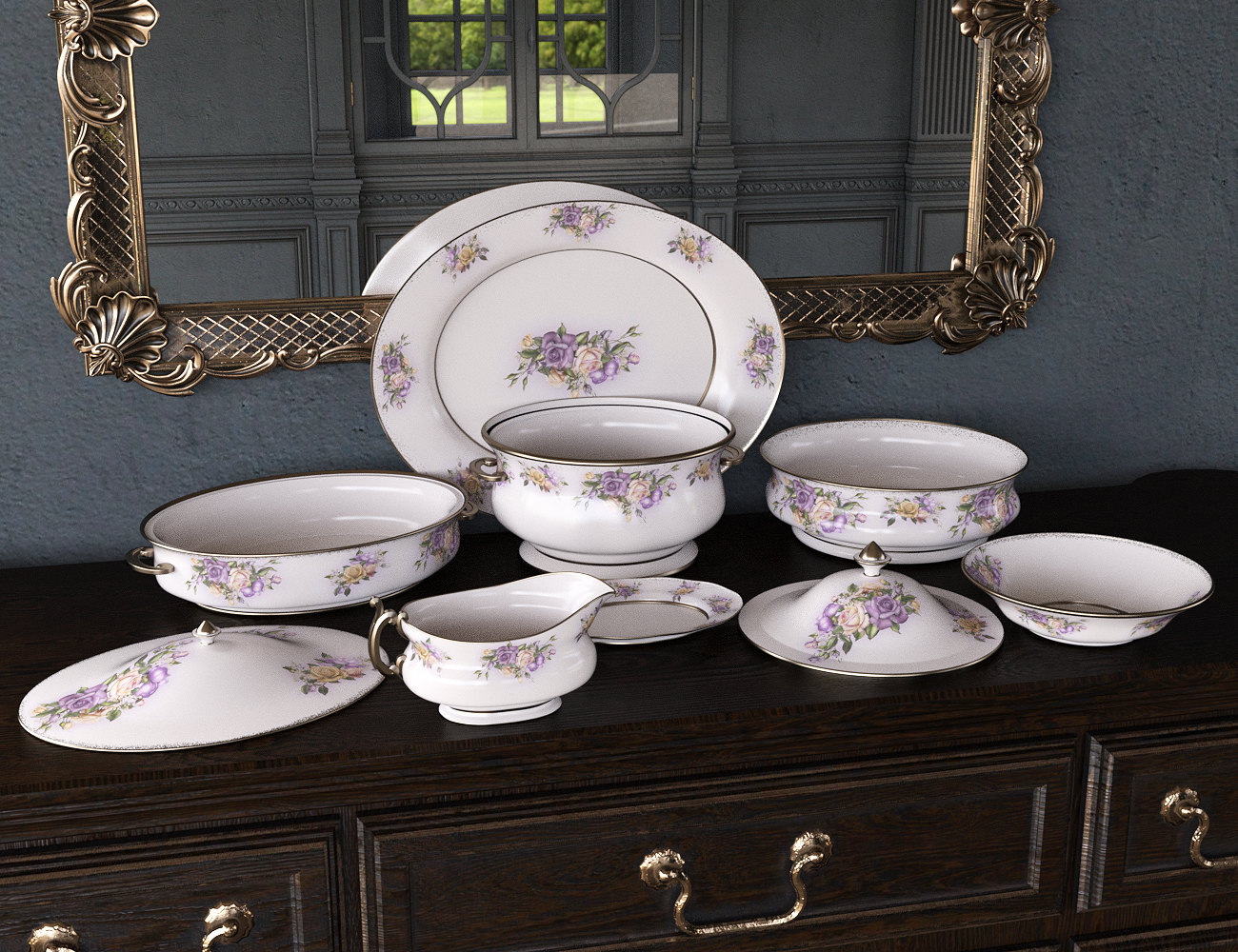 Patterns Vintage China 2 Iray by: LaurieS, 3D Models by Daz 3D