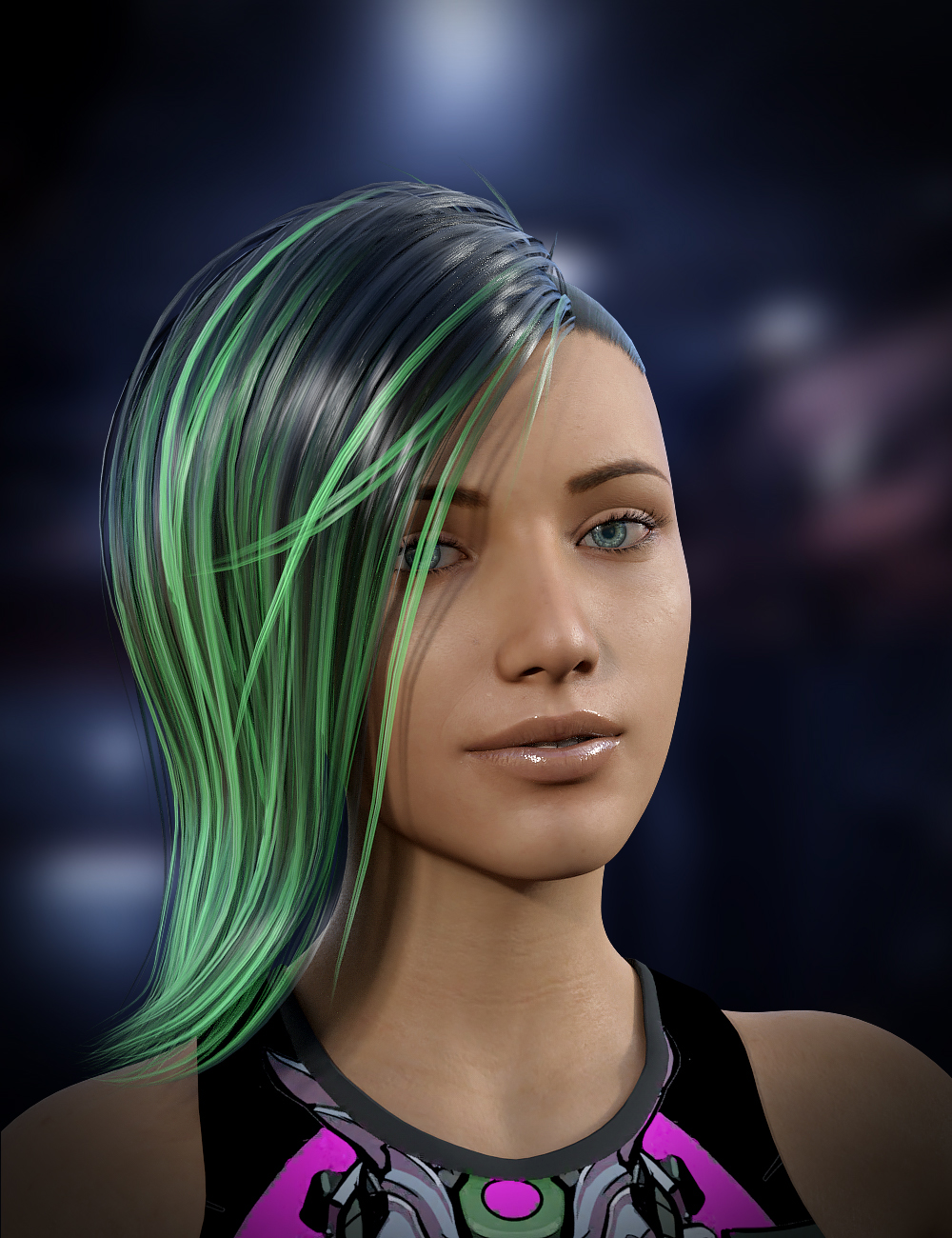 Cyberpunk Hair for Genesis 8 Female Cyberpunk Hair for Genesis 8 Female by: , 3D Models by Daz 3D