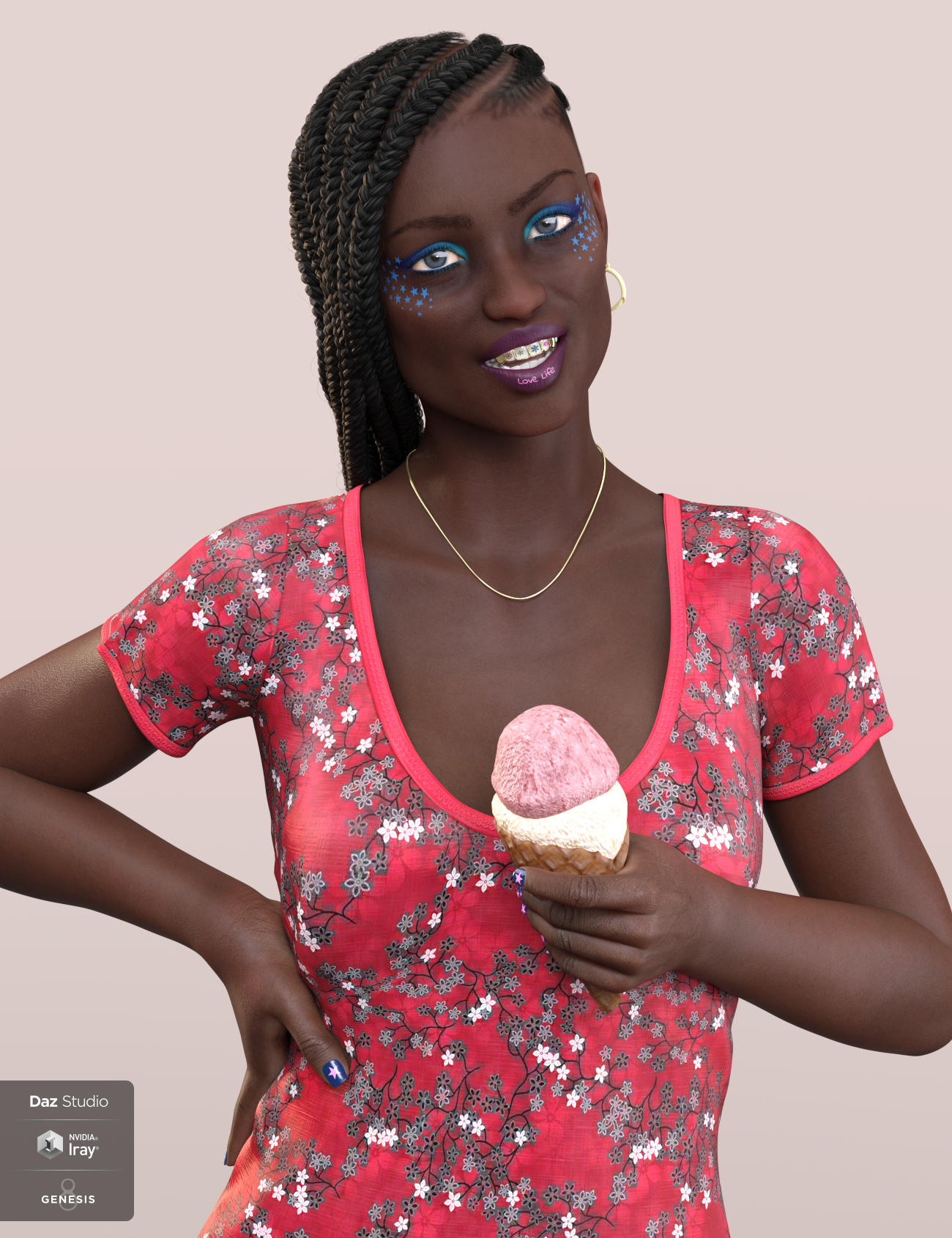 Amahle for Genesis 8 Female by: Eva1, 3D Models by Daz 3D