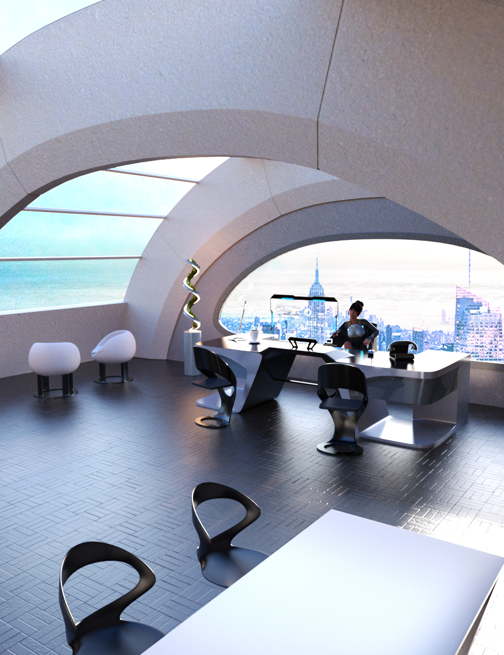 Futuristic Executive Office by: Charlie, 3D Models by Daz 3D