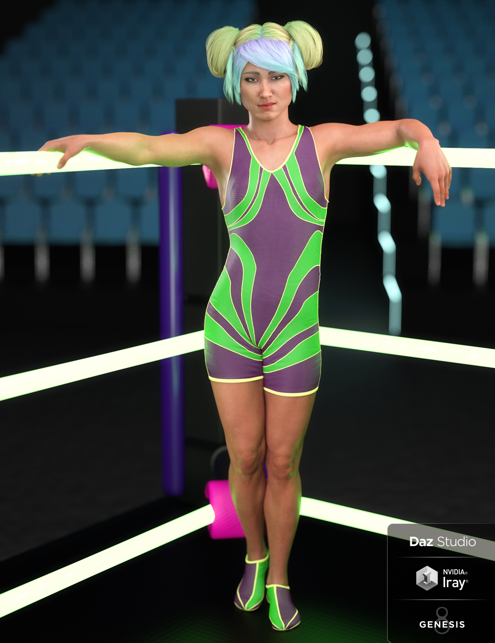 Amateur Wrestler Outfit for Genesis 8 Female