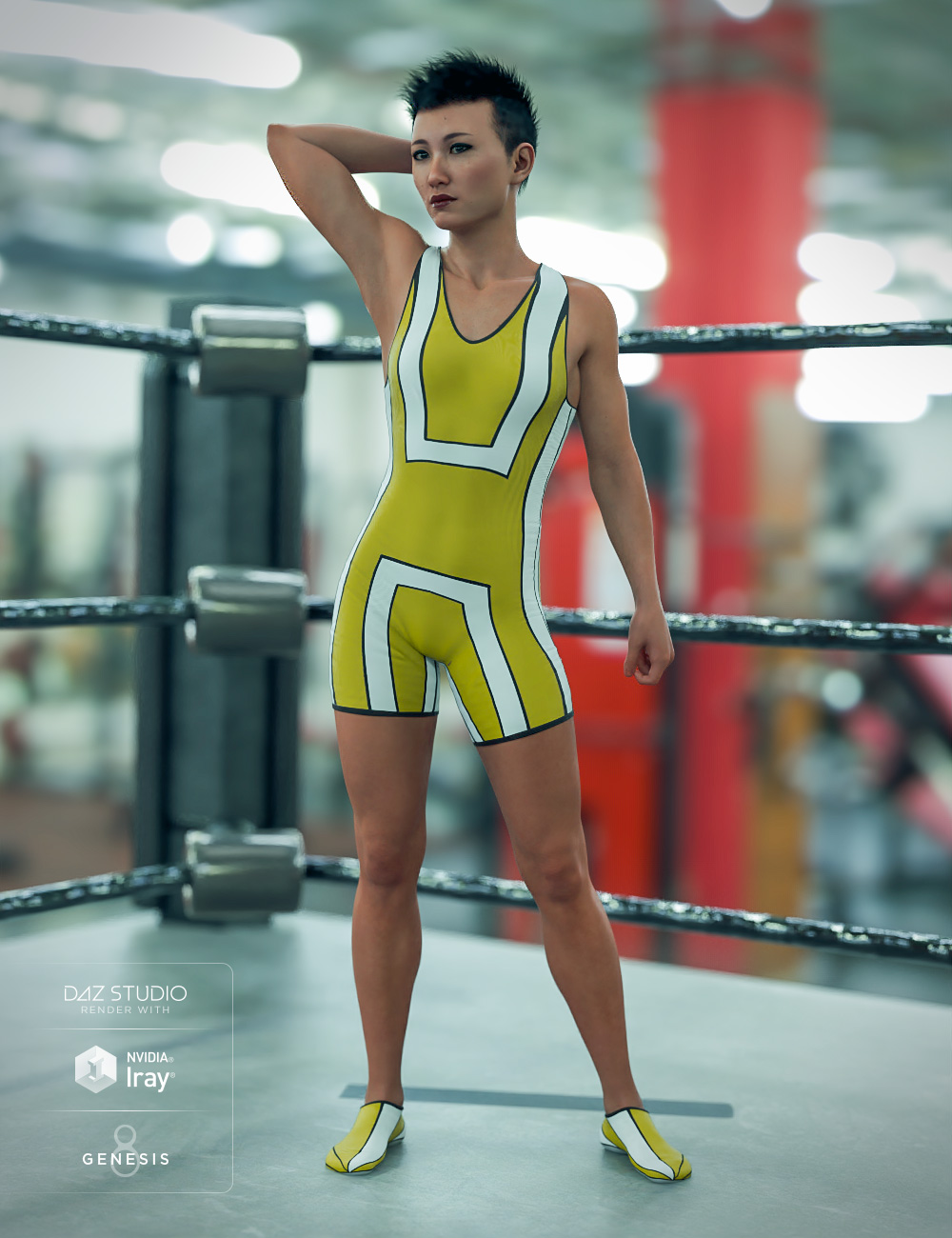 Amateur Wrestler Outfit Textures by: Sixus1 Media, 3D Models by Daz 3D