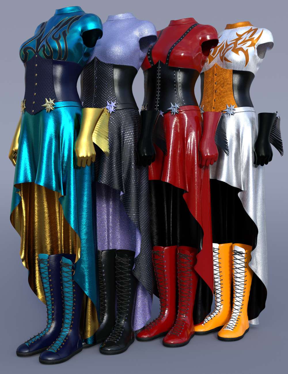 dForce America Bell Outfit Textures by: Moonscape GraphicsSade, 3D Models by Daz 3D