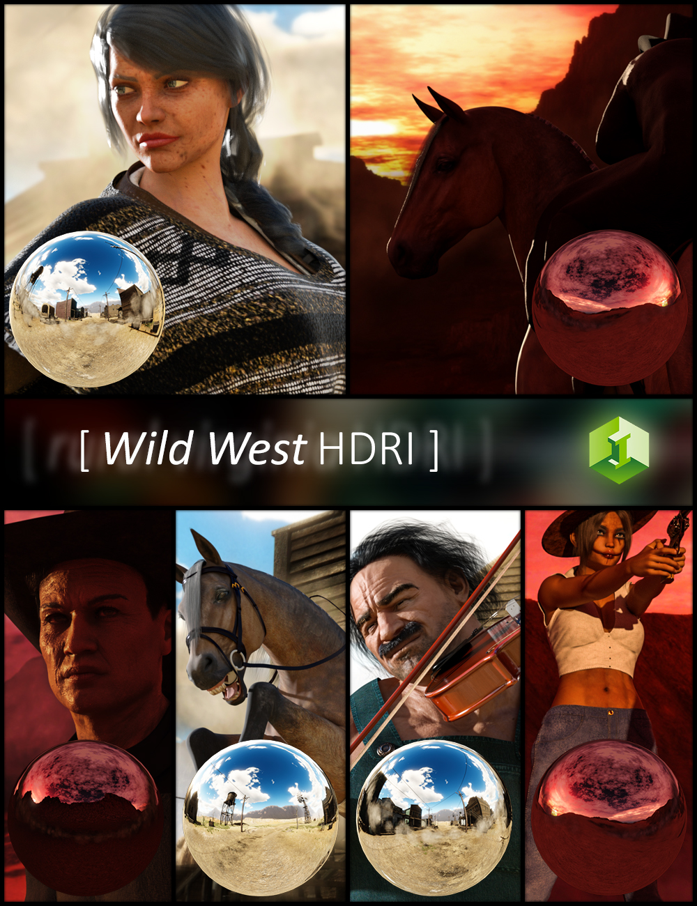 Wild West HDRI by: JDA HDRI, 3D Models by Daz 3D