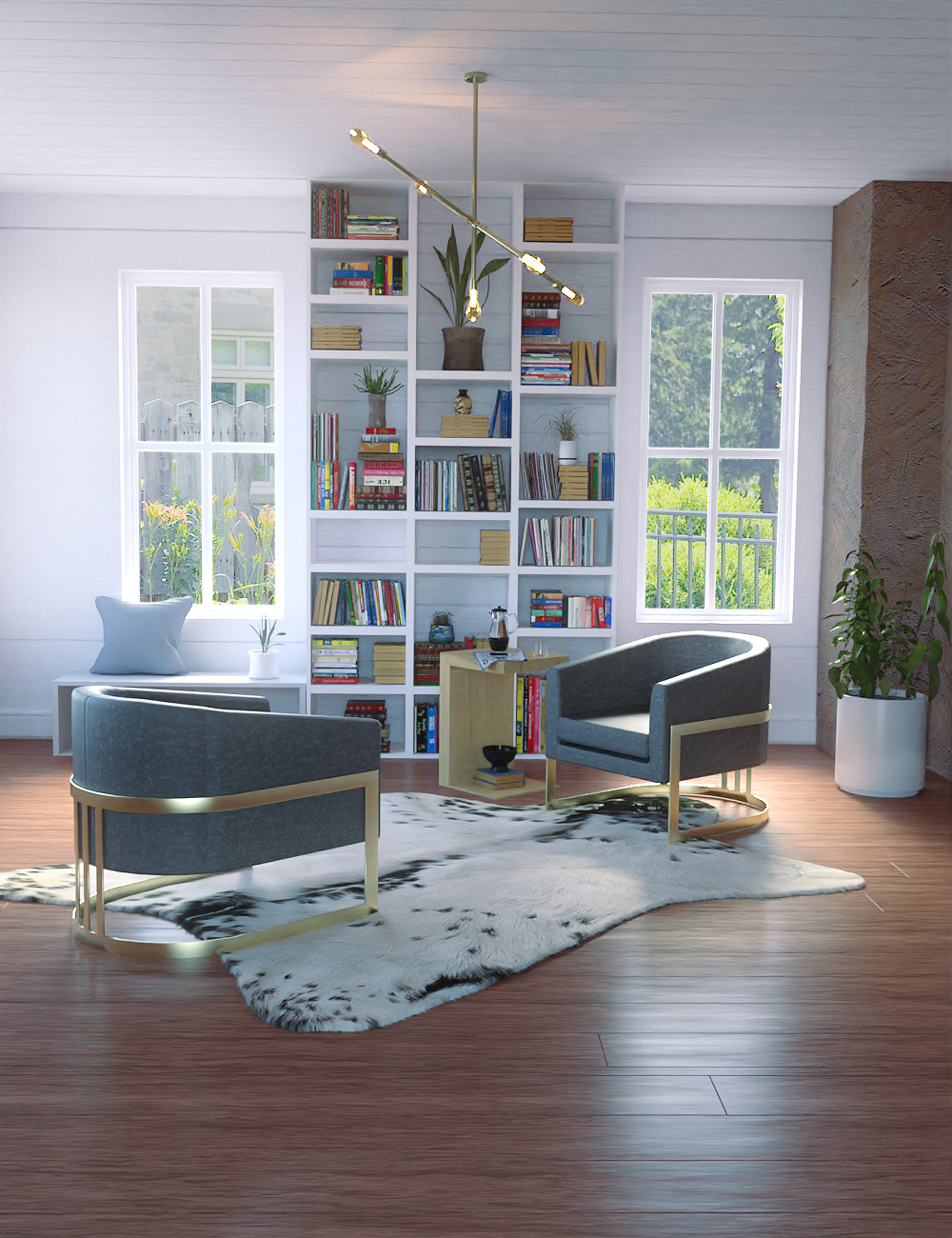 Home Library by: Digitallab3D, 3D Models by Daz 3D