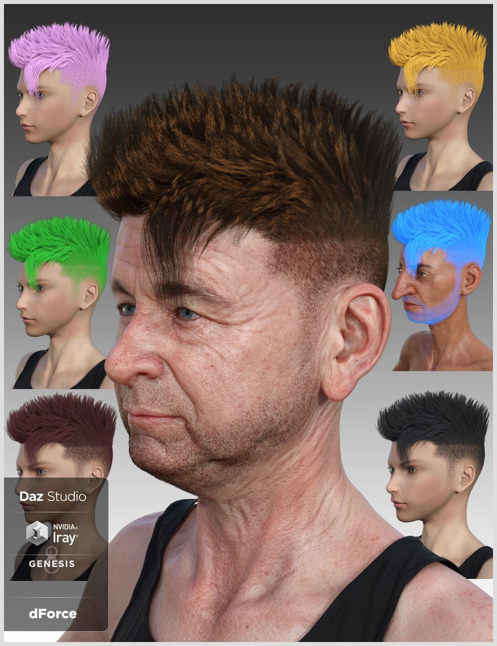 dForce Young Hair for Genesis 8 dForce Young Hair for Genesis 8 by: Cute3D, 3D Models by Daz 3D