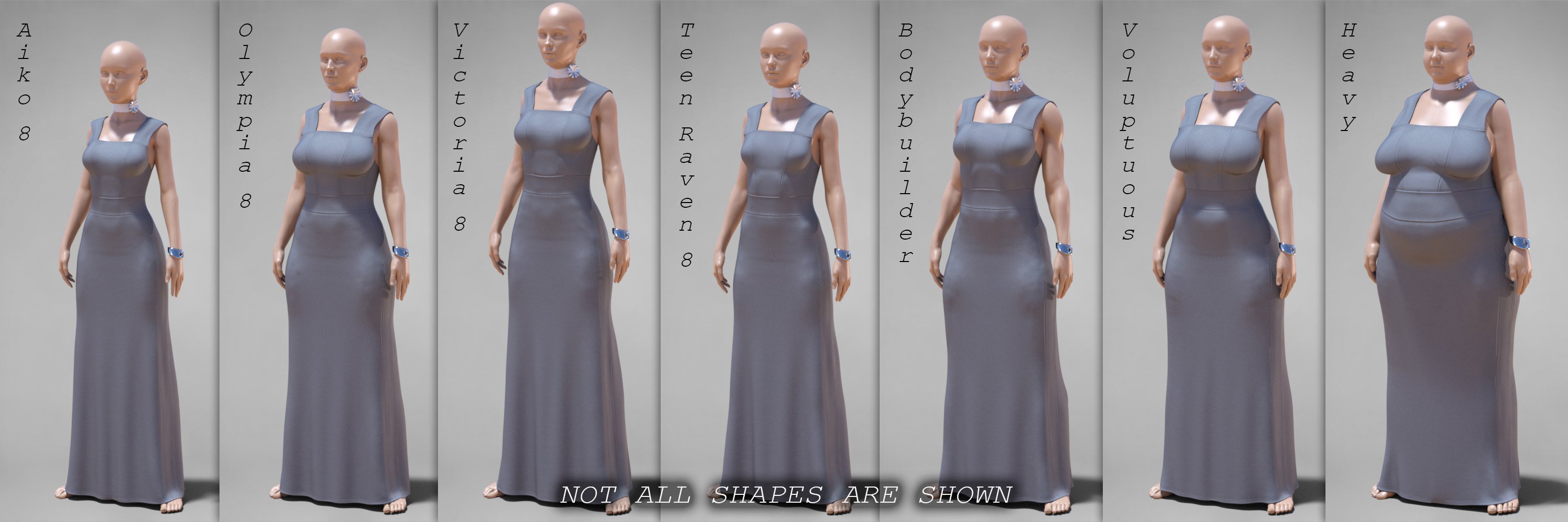 dForce COG Evening Dress for Genesis 8 Female(s) by: CatOnGlade, 3D Models by Daz 3D