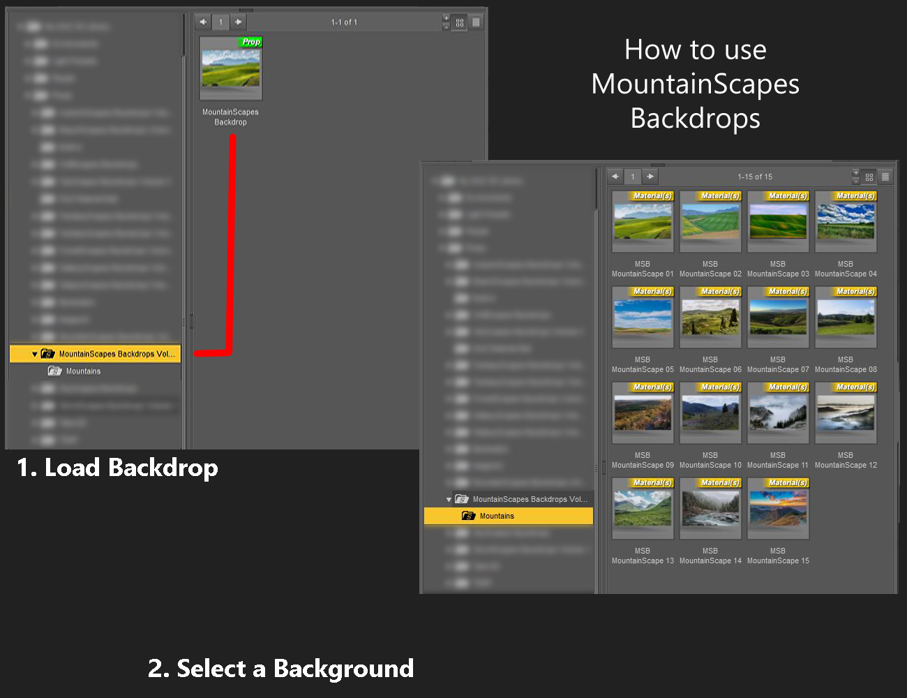 MountainScapes Backdrops Volume 4 MountainScapes Backdrops Volume 4 by: Illumination, 3D Models by Daz 3D