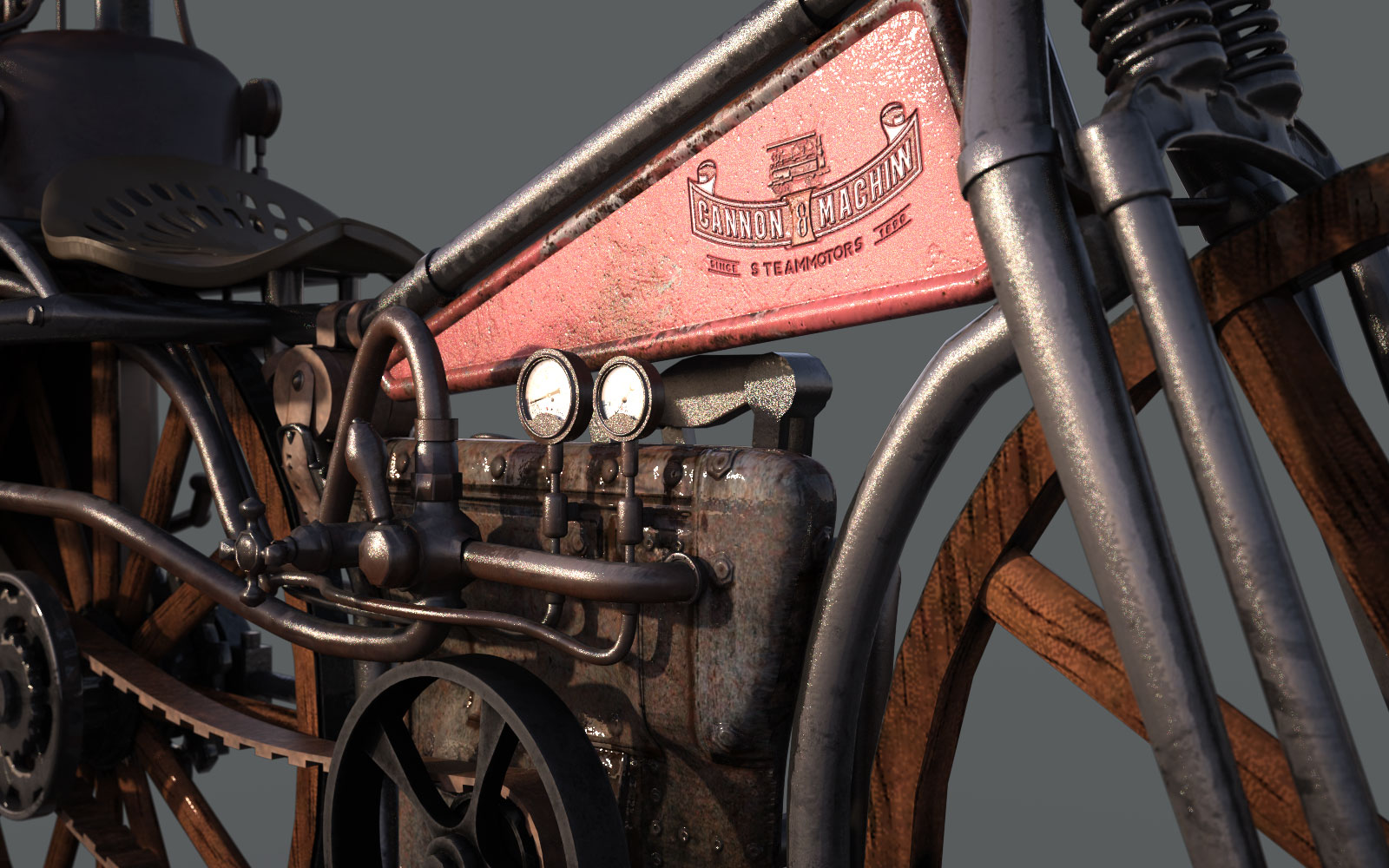 Steam Motorcycle by: Ansiko, 3D Models by Daz 3D