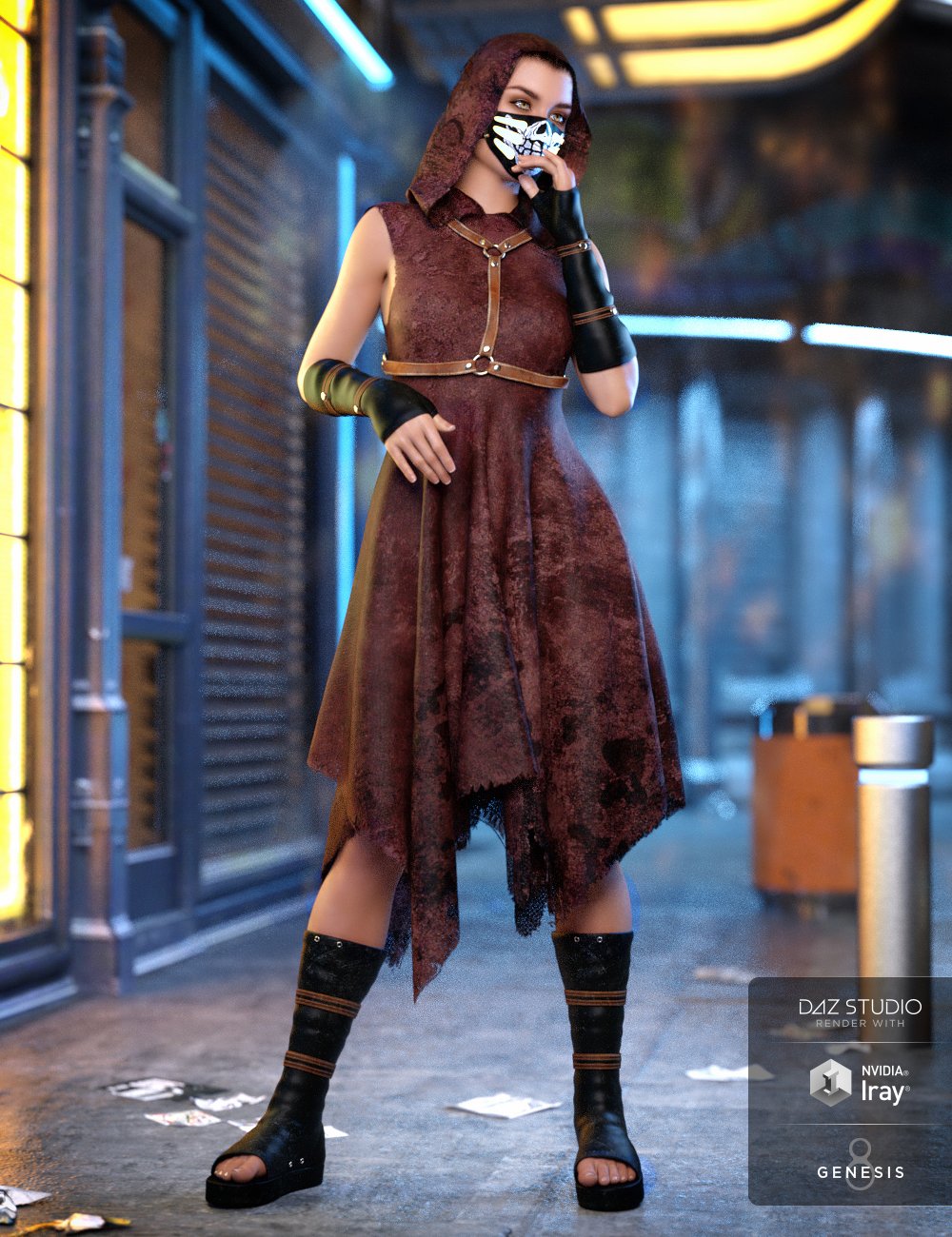 dForce CB Dystopian Dream Clothing Set Textures by: Shox-Design, 3D Models by Daz 3D