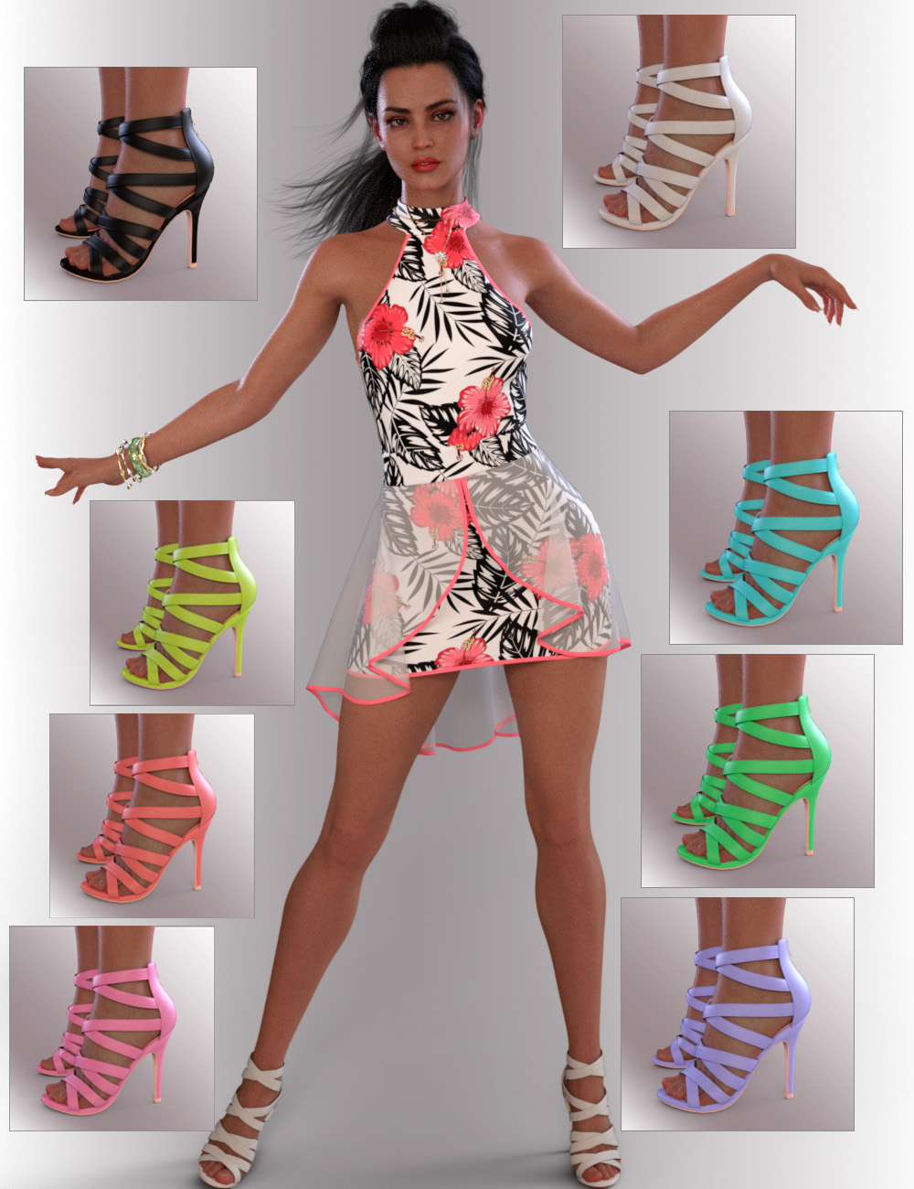 dForce Joslyn Candy Outfit for Genesis 8 Female(s) by: OnnelArryn, 3D Models by Daz 3D