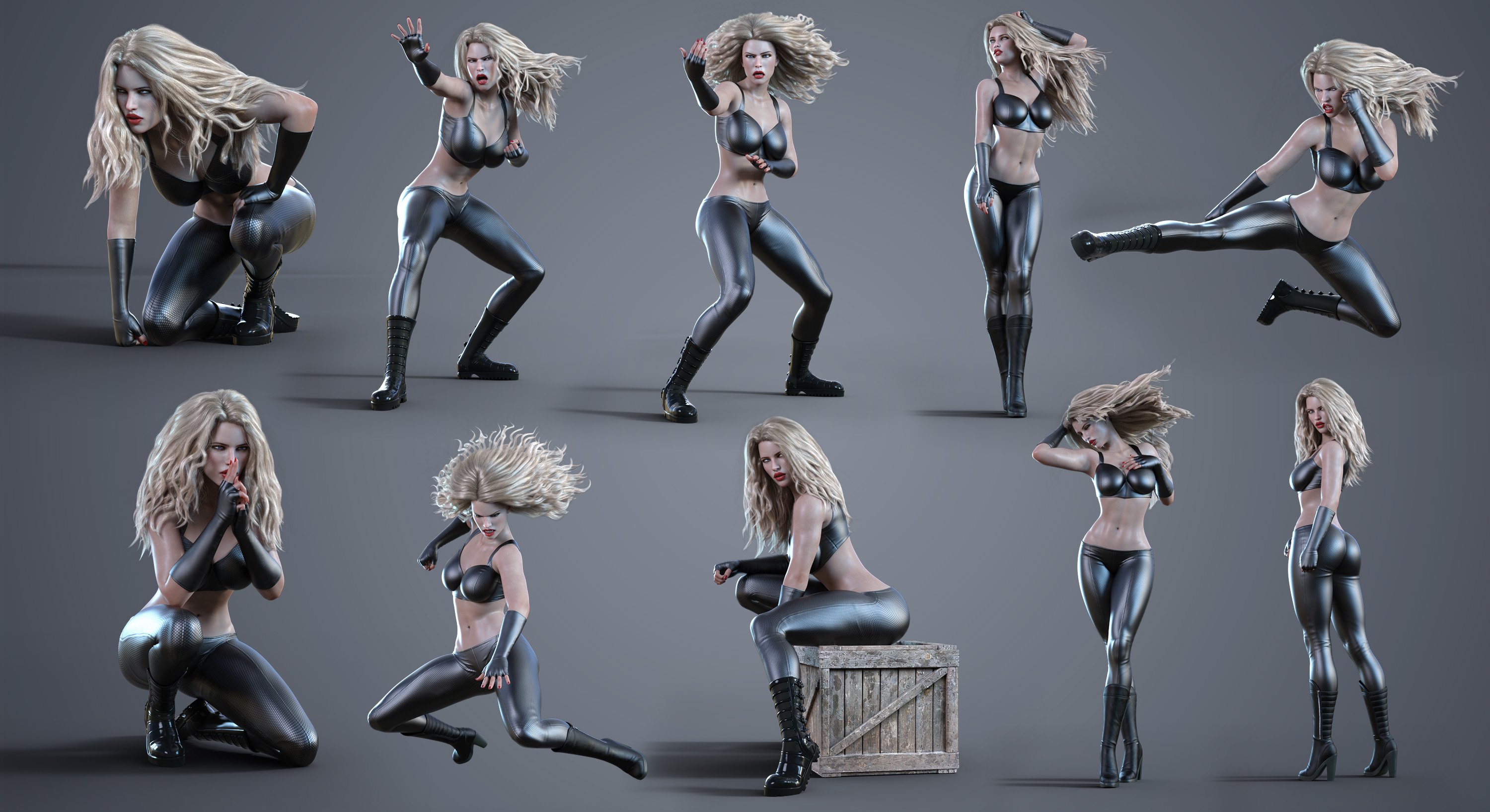 Z All About Action Shape and Pose Mega Set by: Zeddicuss, 3D Models by Daz 3D