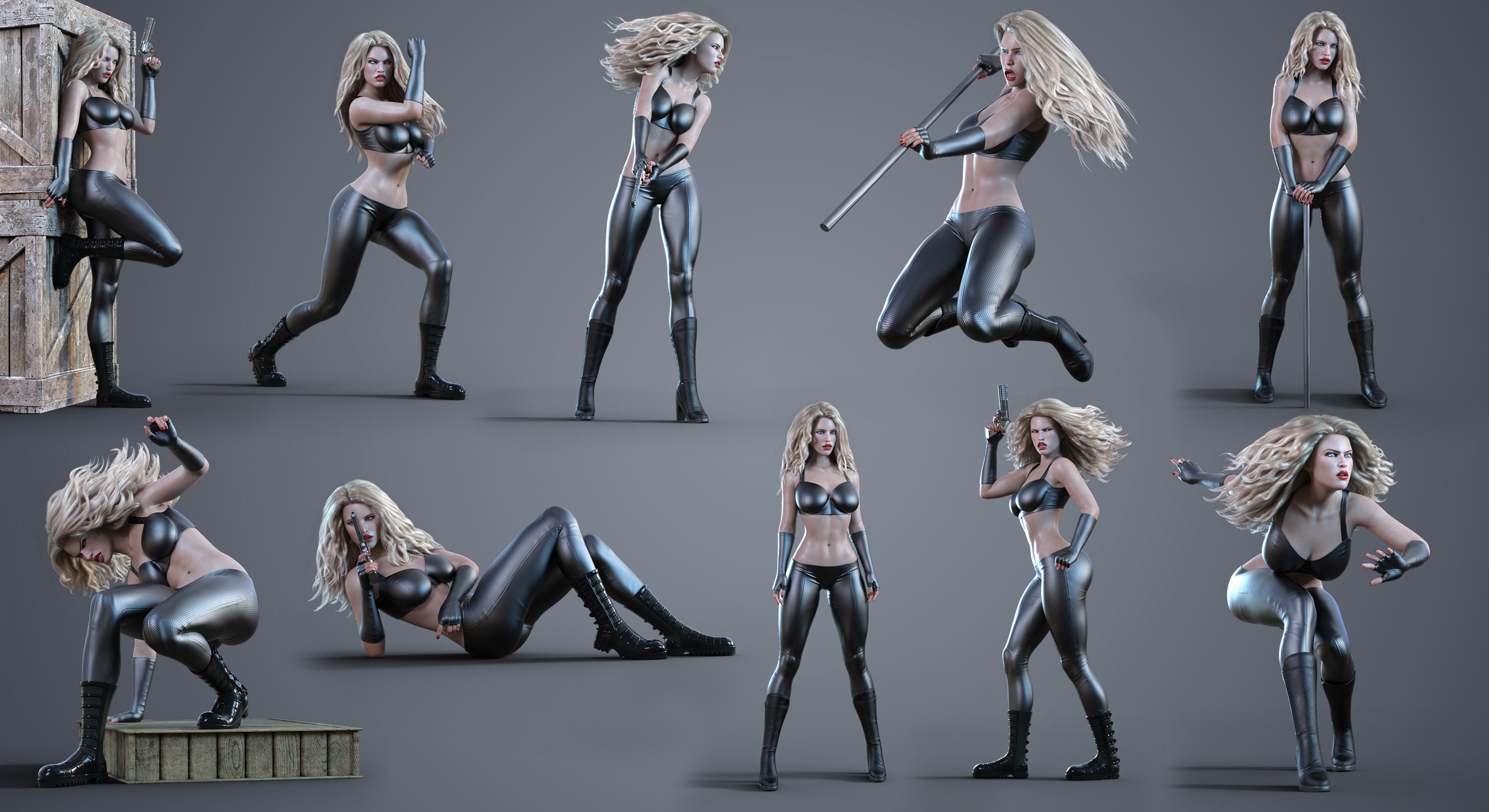 Z All About Action Shape and Pose Mega Set by: Zeddicuss, 3D Models by Daz 3D