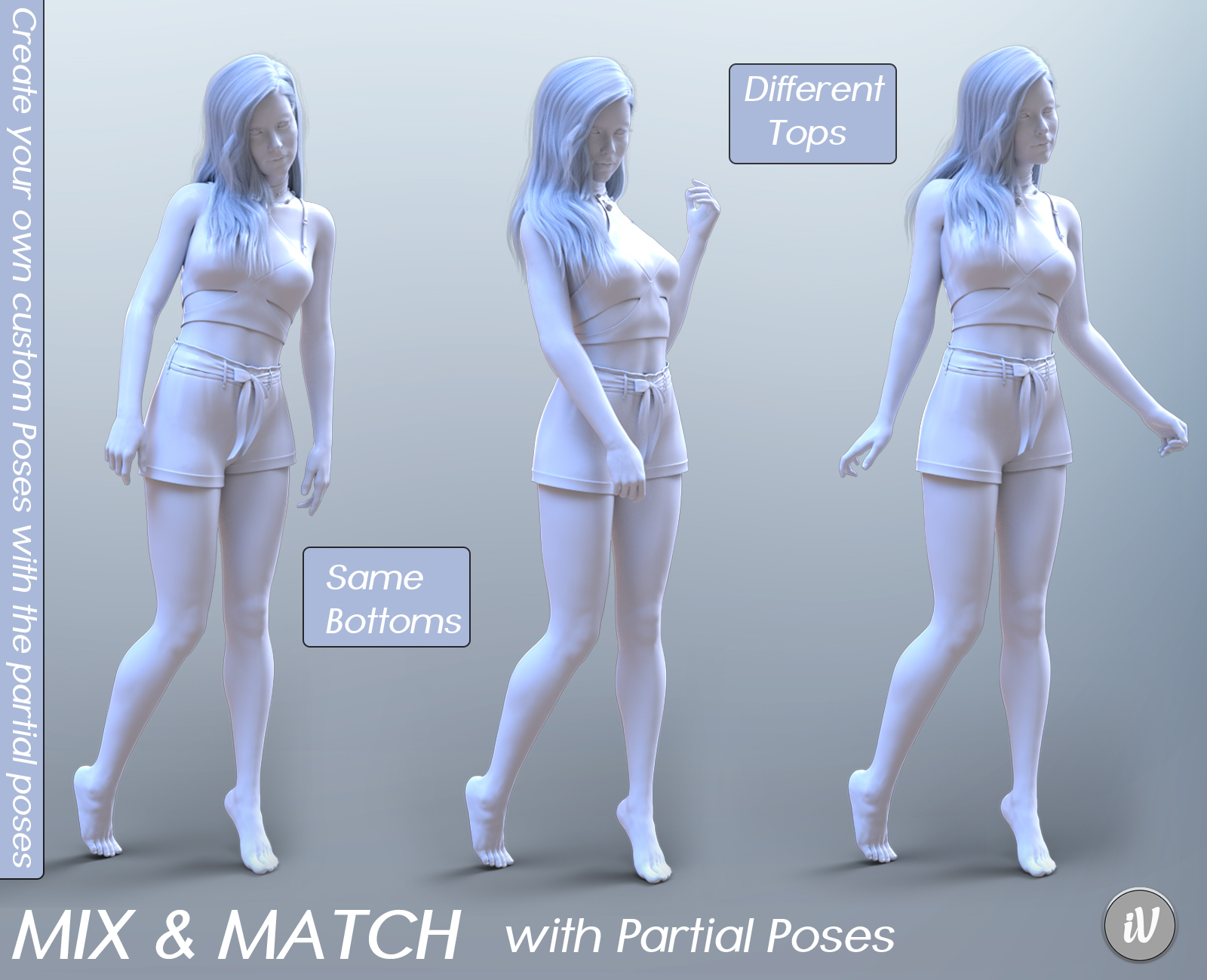 iV Standing Pose Collection Version 2 for Genesis 8 Female(s) by: i3D_LotusValery3D, 3D Models by Daz 3D
