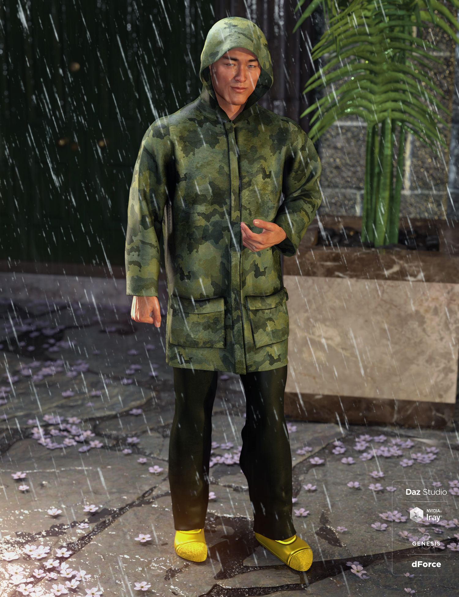 dForce Wet Weather Gear: Steward dForce Wet Weather Gear: Steward by: Shox-Design, 3D Models by Daz 3D