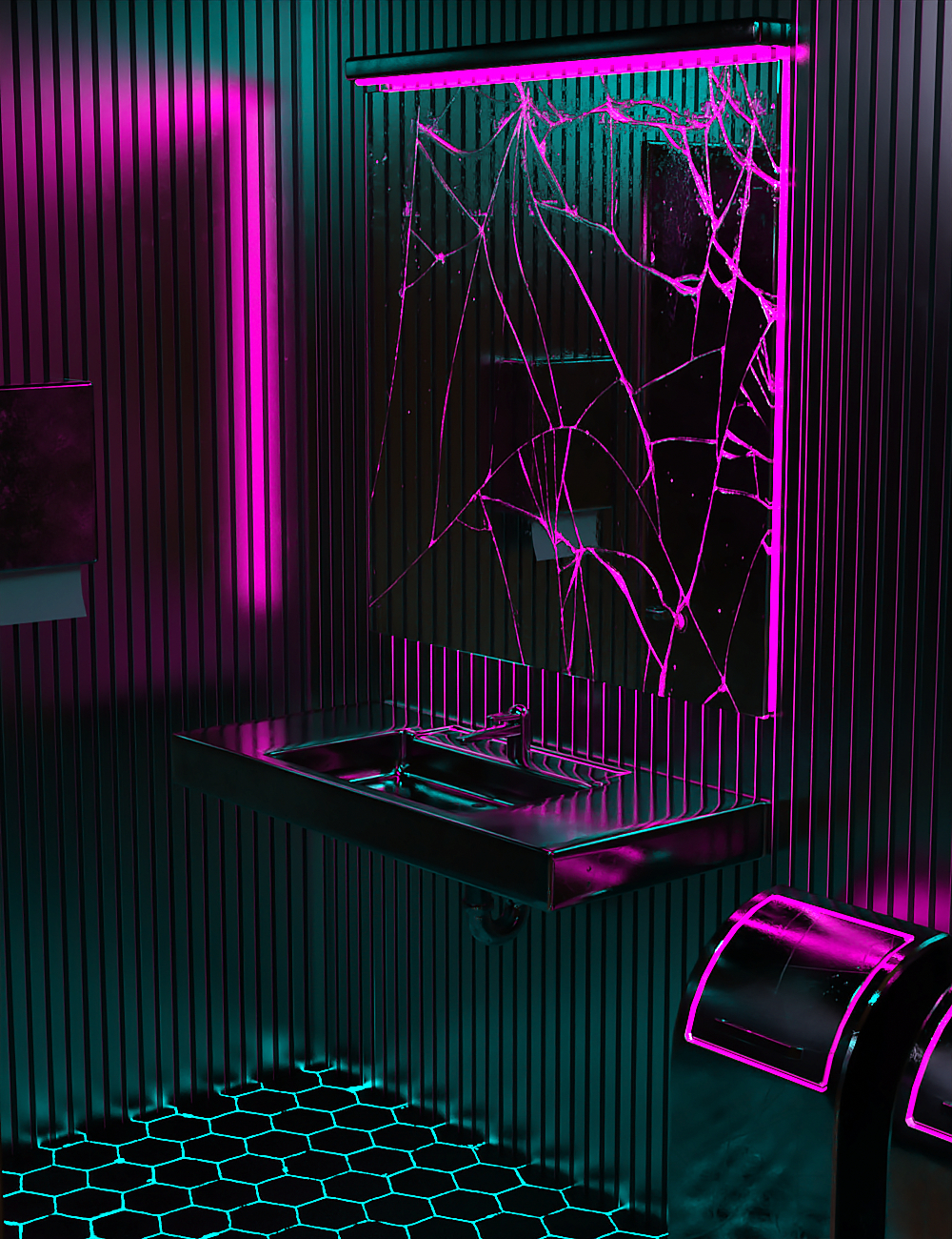 bathroom neon