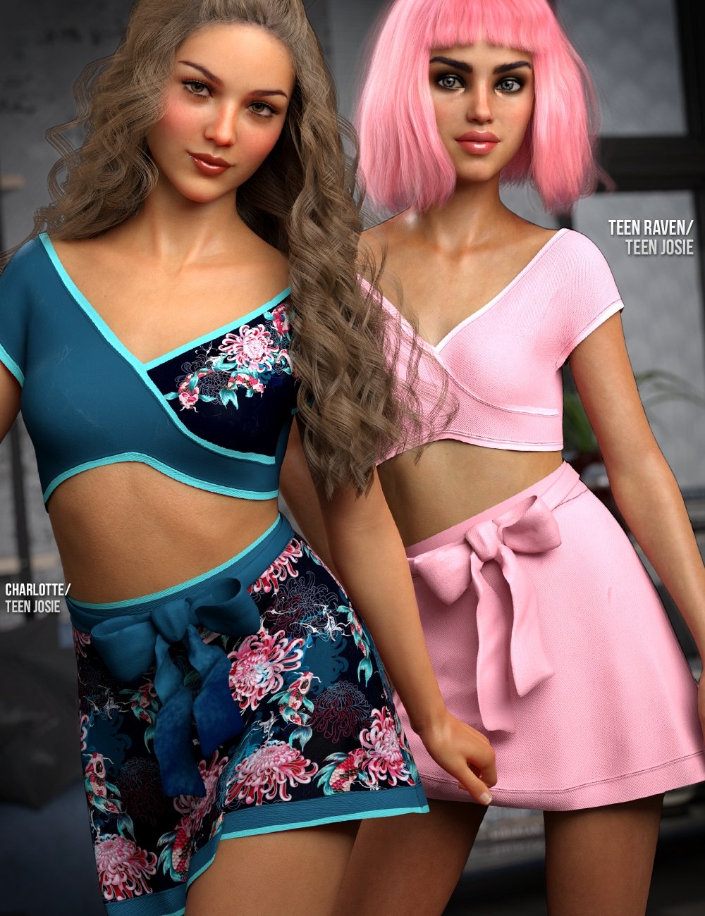 Exes and Bows: Hugs and Kisses by: Lyoness, 3D Models by Daz 3D