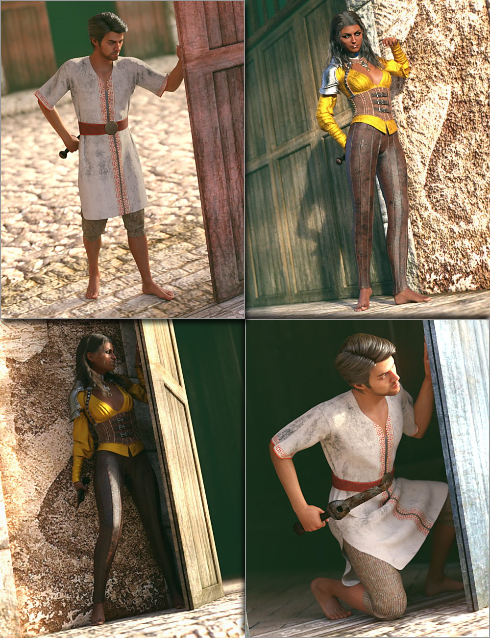 Assassins of the Souk Poses for Genesis 8 by: Devon, 3D Models by Daz 3D