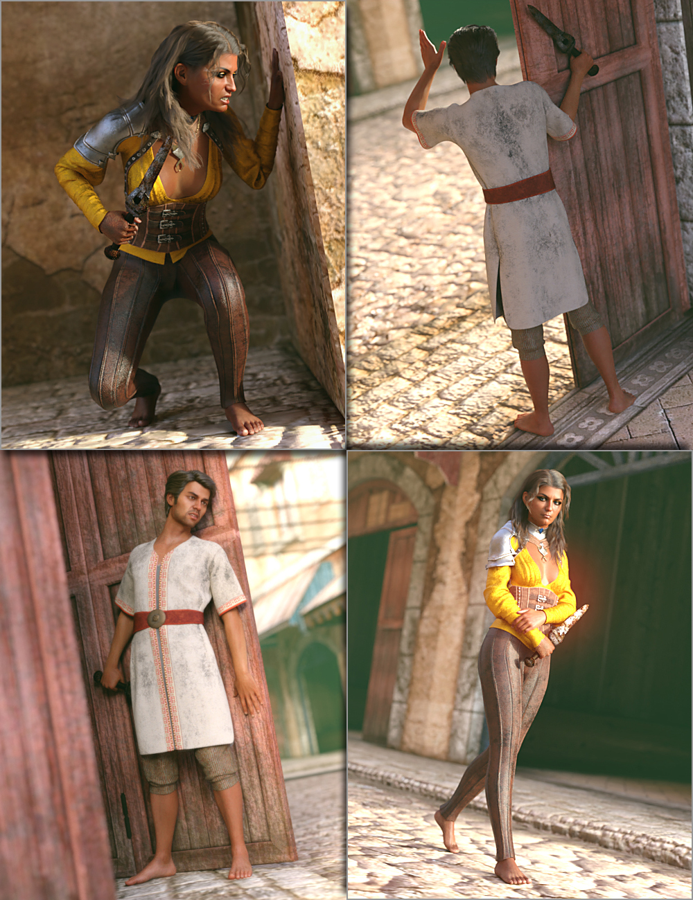 Assassins of the Souk Poses for Genesis 8 by: Devon, 3D Models by Daz 3D