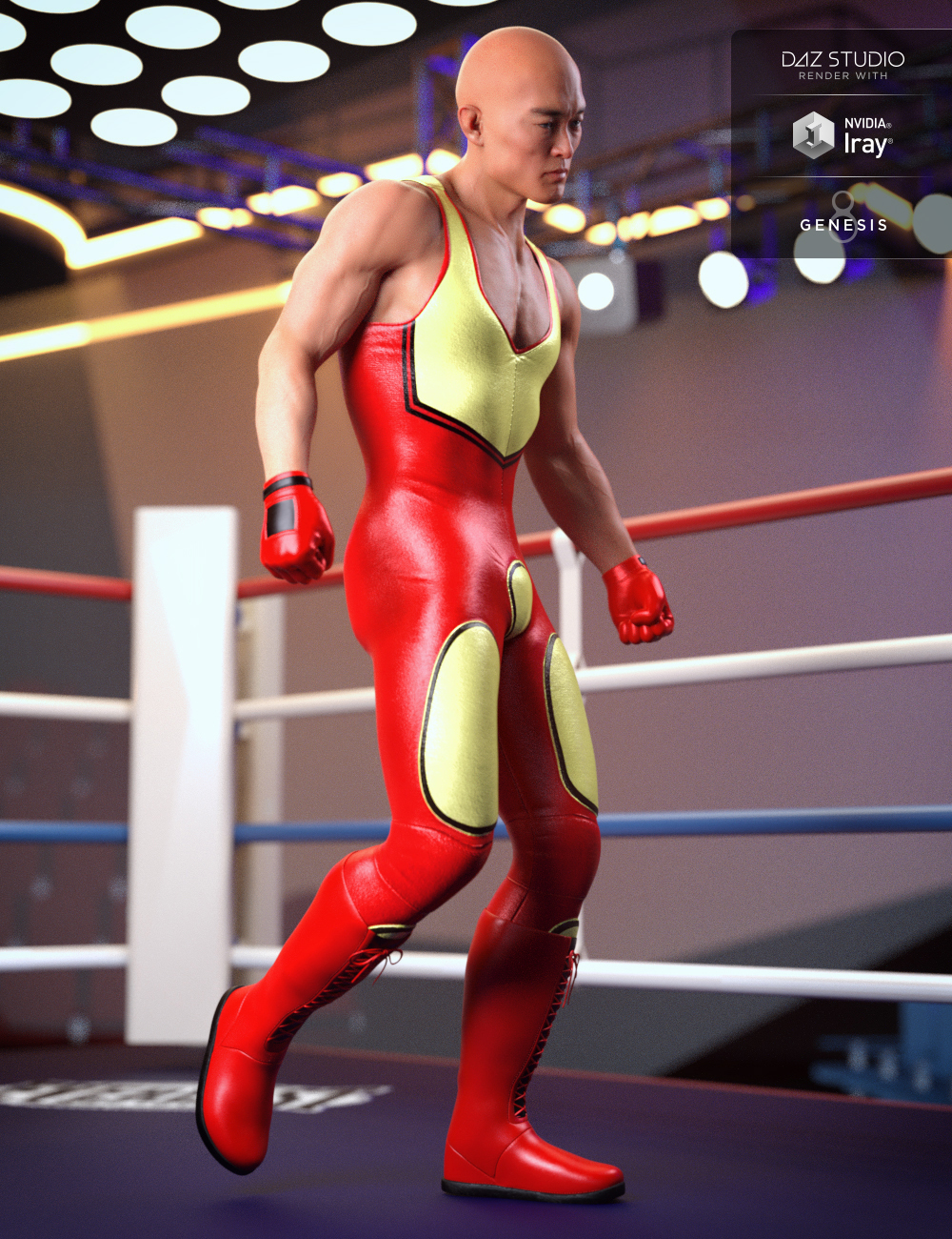 Invincible Wrestling Outfit Textures by: Moonscape GraphicsSade, 3D Models by Daz 3D
