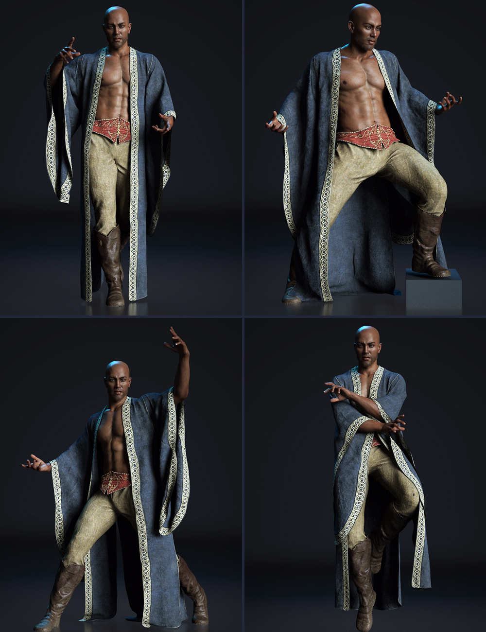 Wicked Sorcerer Poses for Genesis 8 Male by: 3D Sugar, 3D Models by Daz 3D