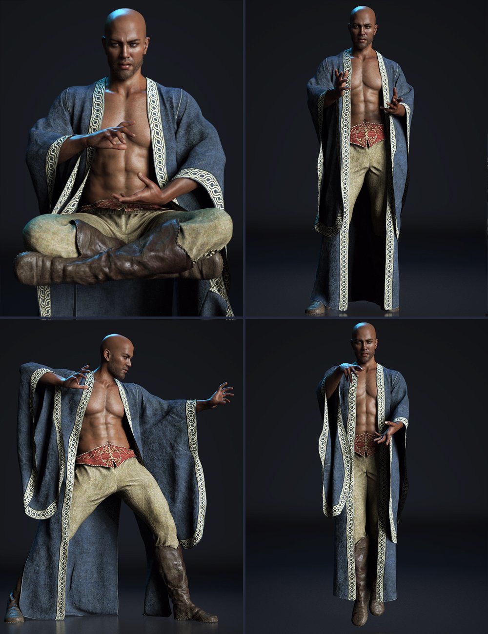 Wicked Sorcerer Poses for Genesis 8 Male by: 3D Sugar, 3D Models by Daz 3D