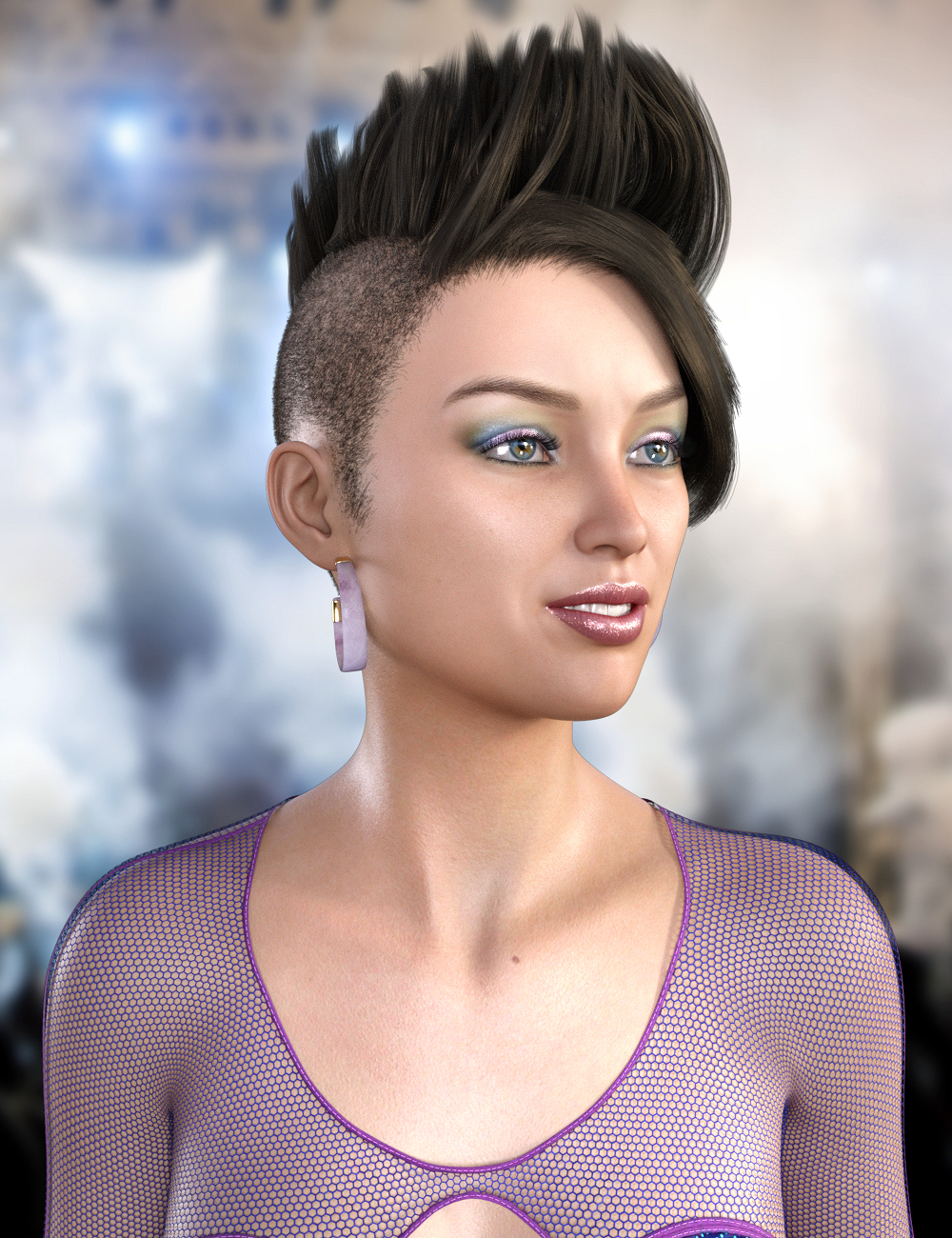 Ramone Hair for Genesis 8 Female(s) by: Propschick, 3D Models by Daz 3D