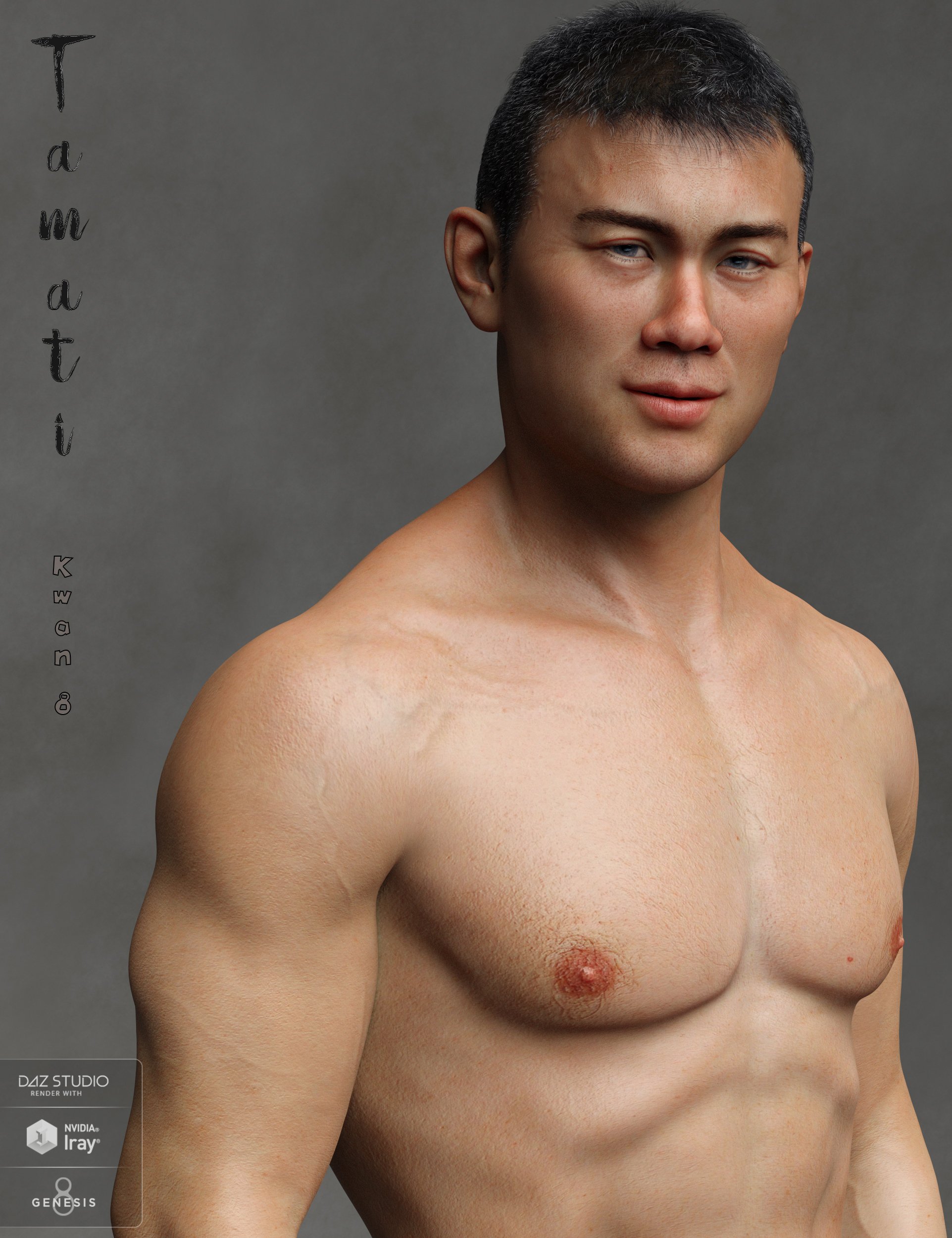 Tamati HD for Kwan 8 by: EmrysMorris, 3D Models by Daz 3D