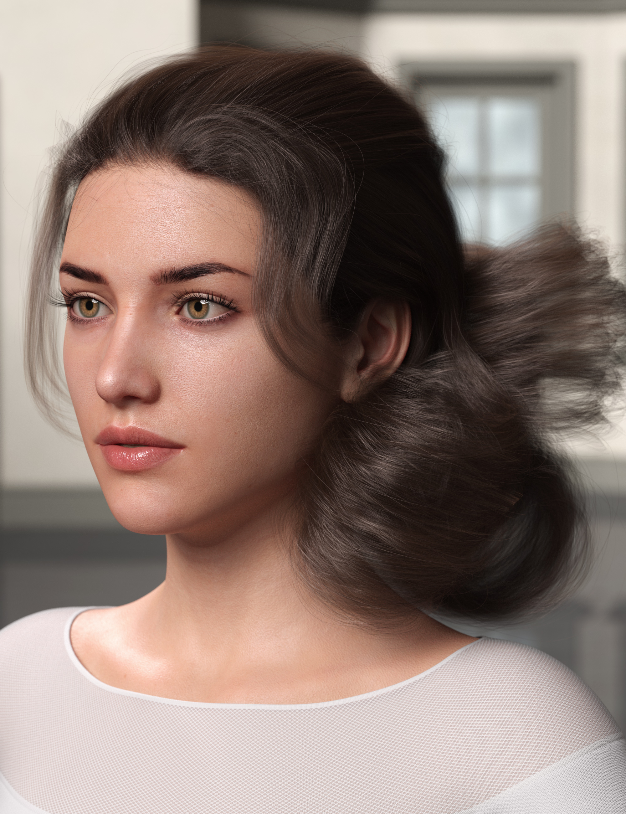 Low Updo Hair for Genesis 3 and 8 Female(s) by: outoftouch, 3D Models by Daz 3D