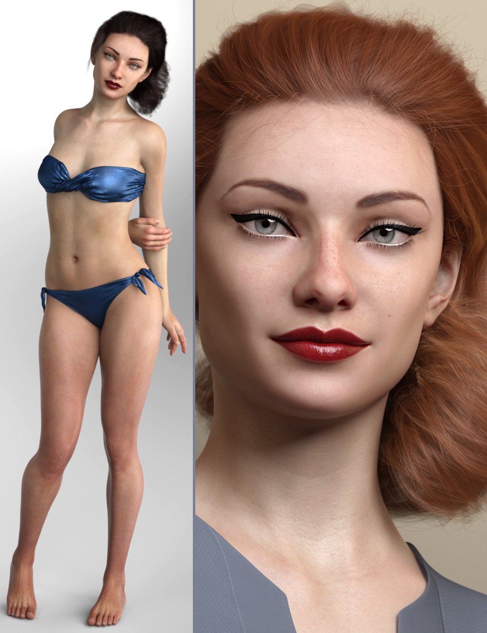 RY Bambie Character and Hair Bundle by: Raiyaoutoftouch, 3D Models by Daz 3D