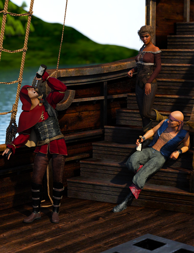 IGD Sea Bandit Poses for Genesis 8 by: Islandgirl, 3D Models by Daz 3D